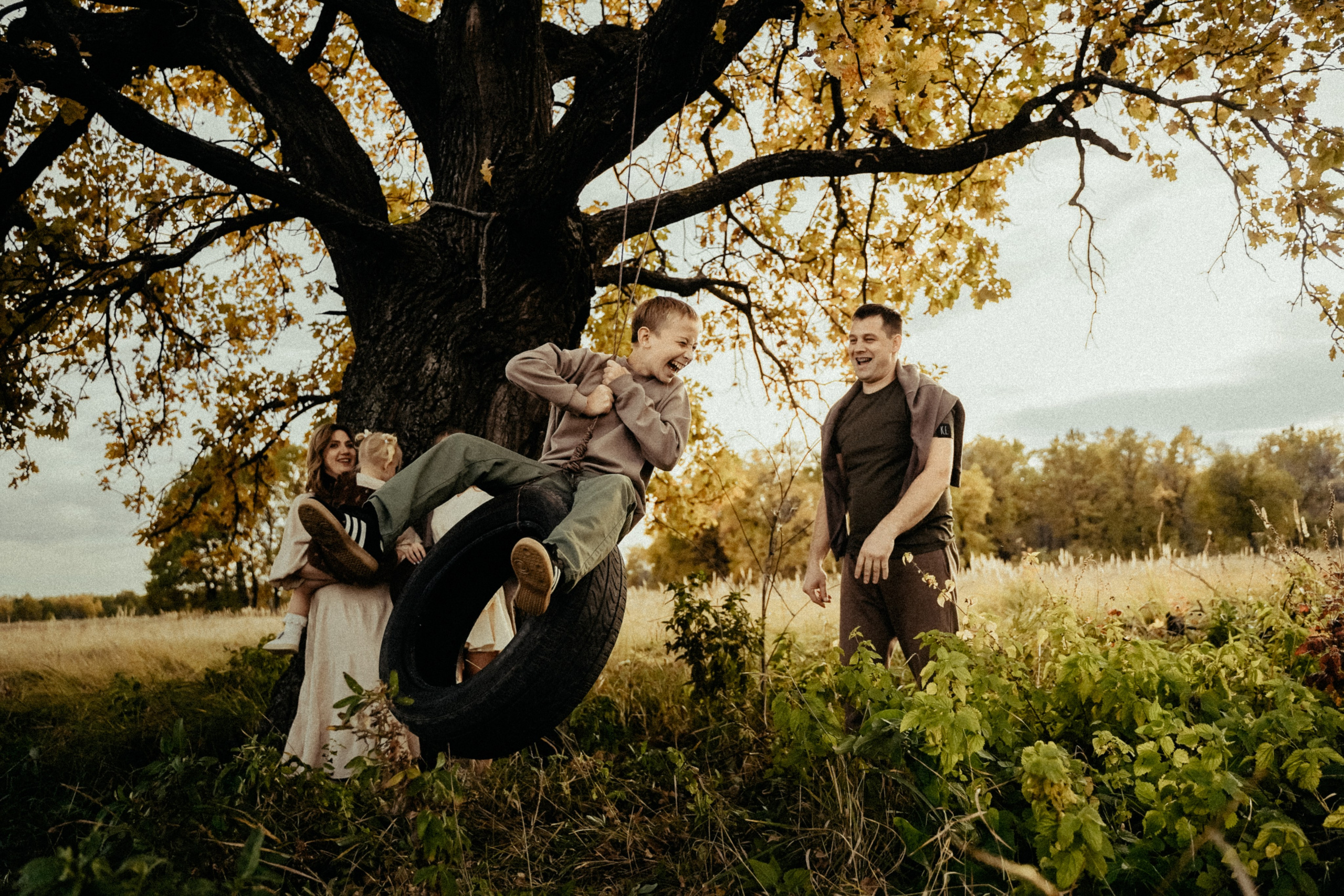 Семья на природе