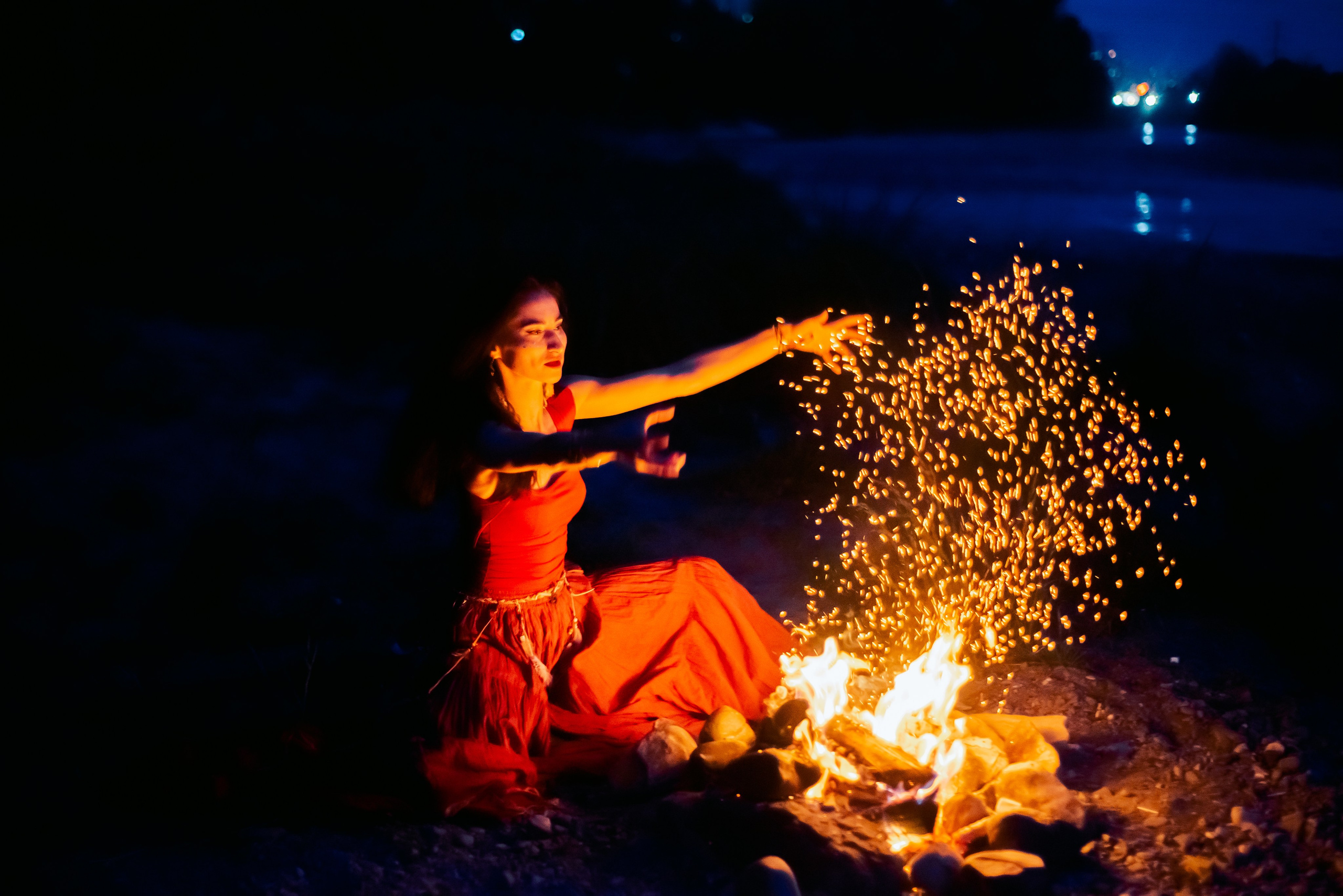 У костра. Семейный и женский фотограф Лоо Краснодар Сочи Энем Татьяна Трибурт