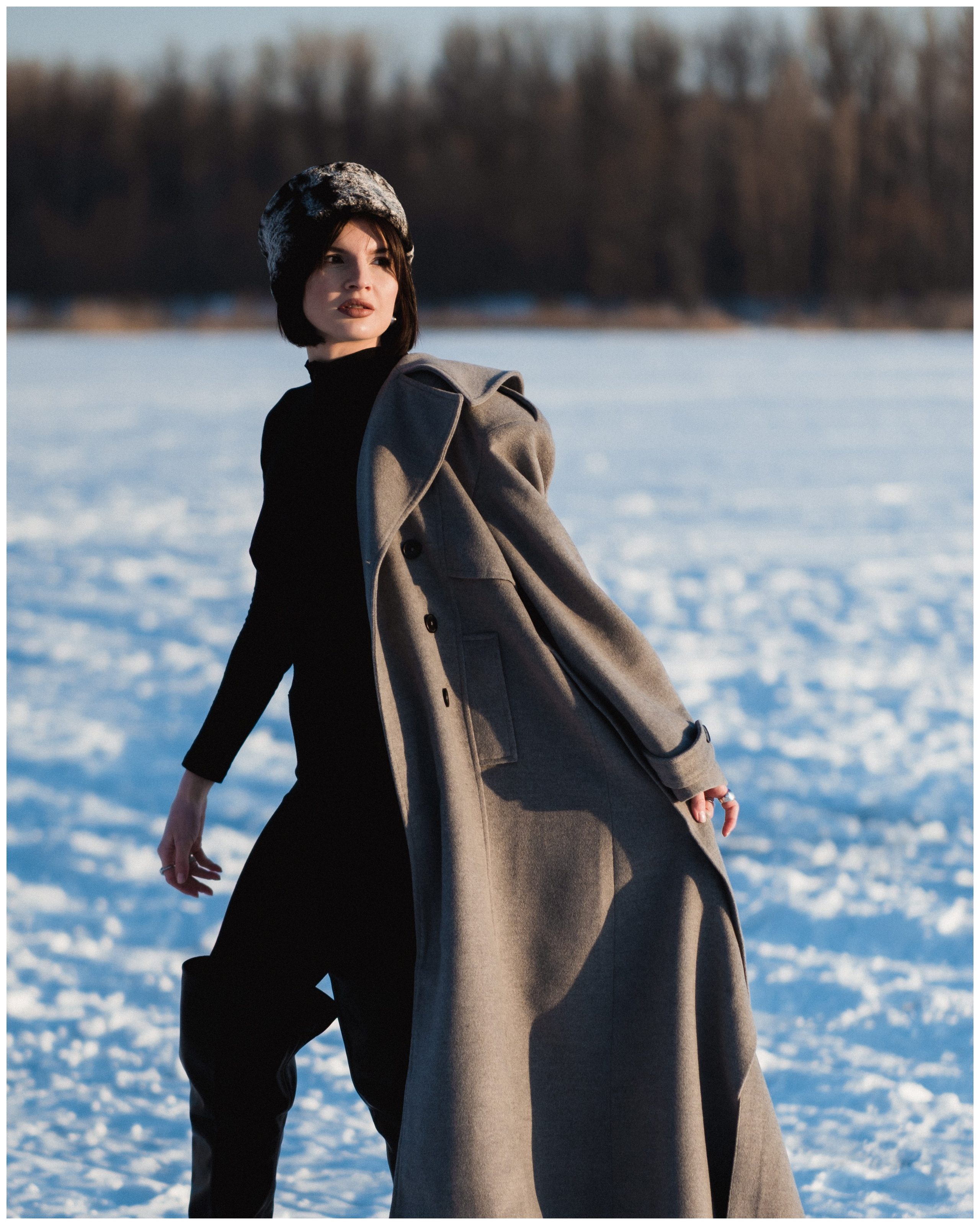 Фотосъёмка с цветком на льду на Ростовском море