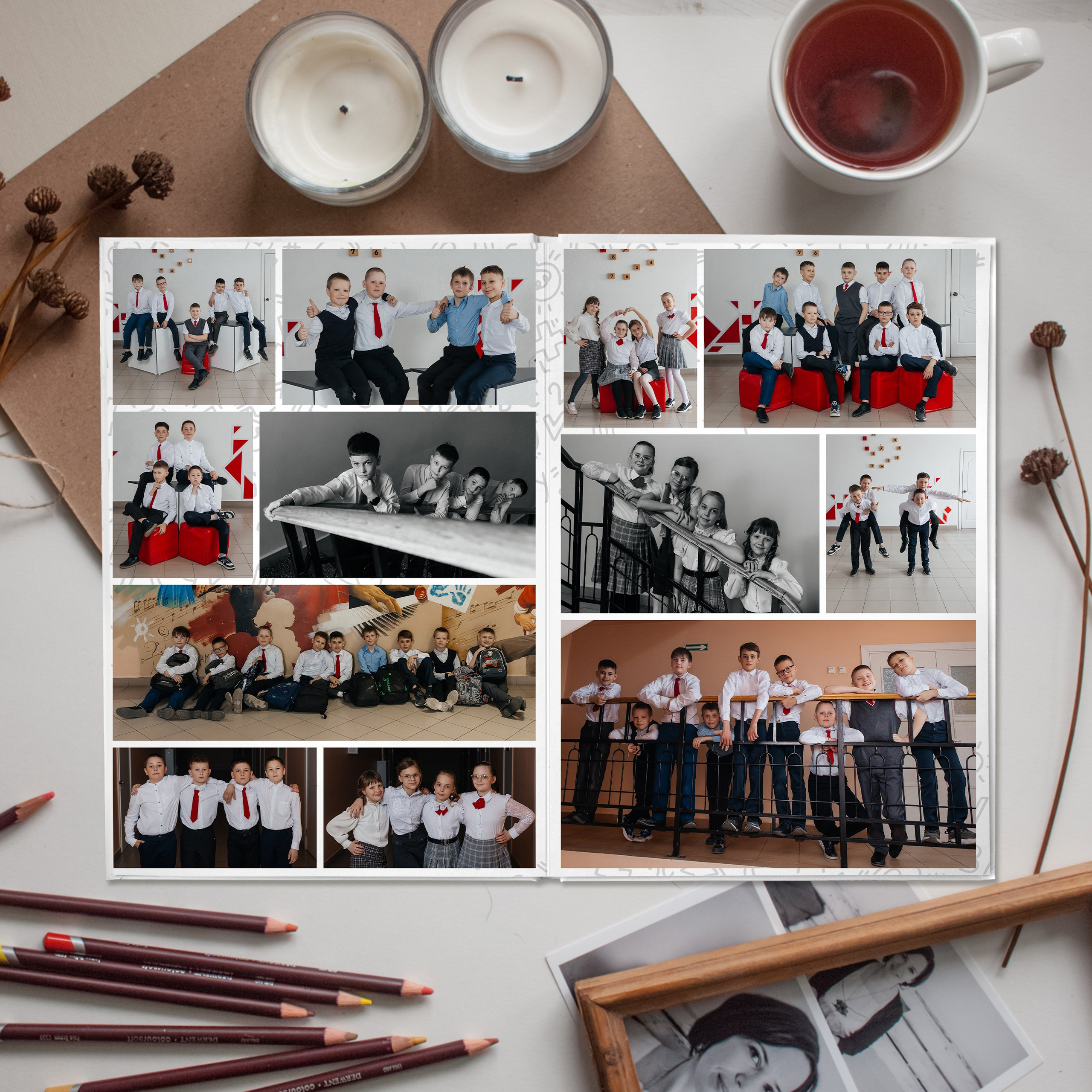 Альбом MINI на 2 разворота 2000. Свадебный, семейный фотограф. Выпускные альбомы в Коченёво / Новосибирск. Наталья Байкуш