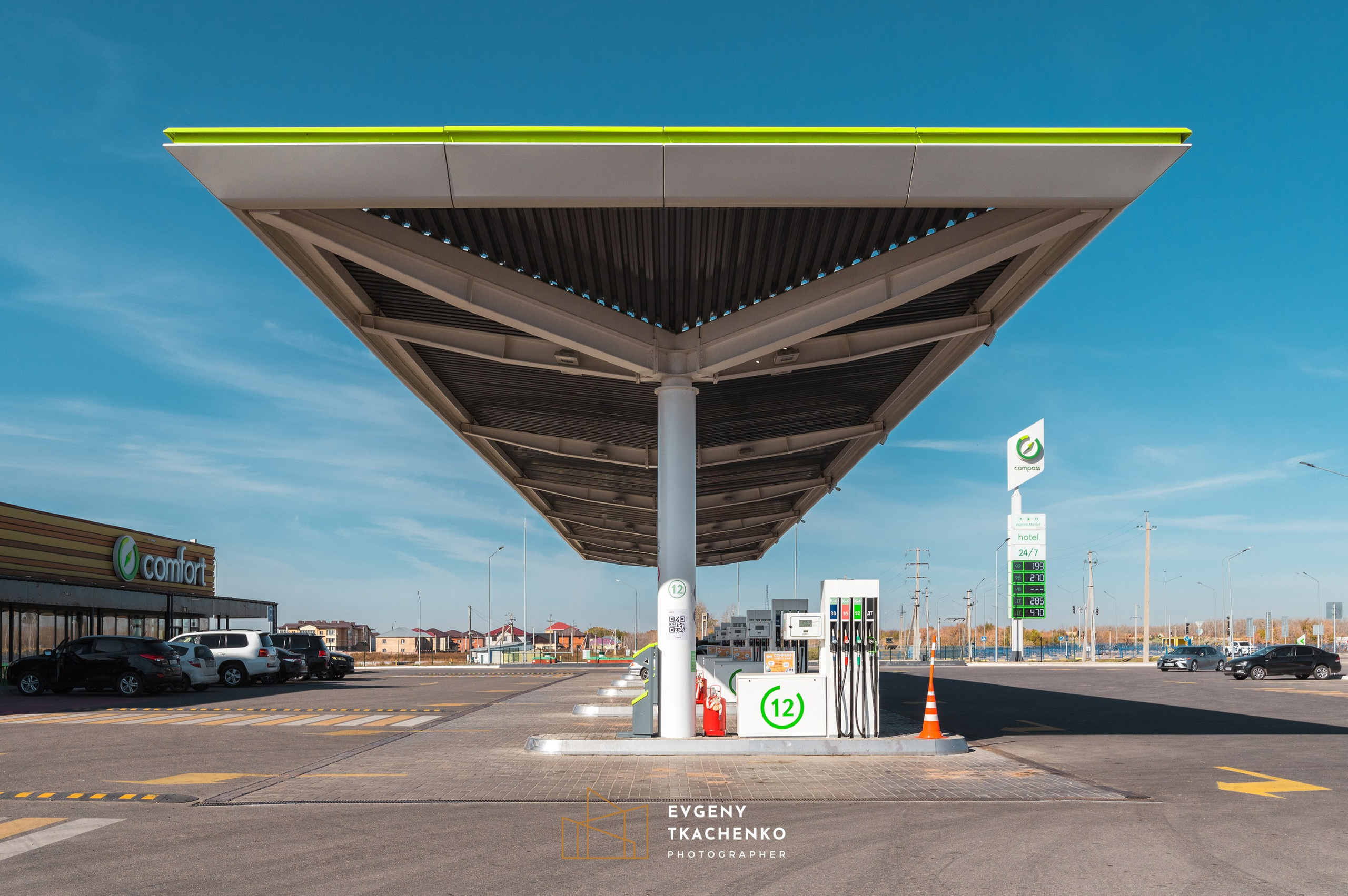 АЗС Compass. Архитектурный и интерьерный фотограф в Казахстане