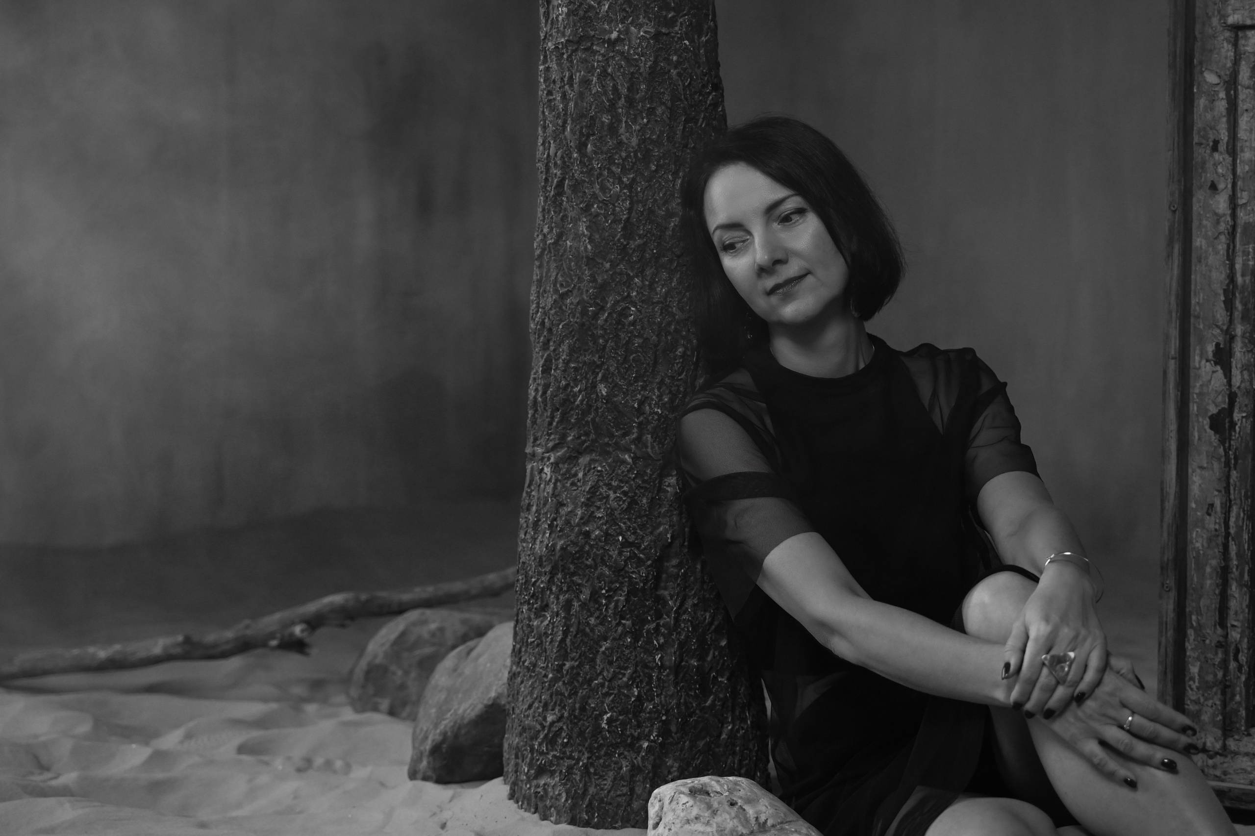 Женская фотосессия в студии с песком. Портретный фотограф в Москве Казьмина Олеся