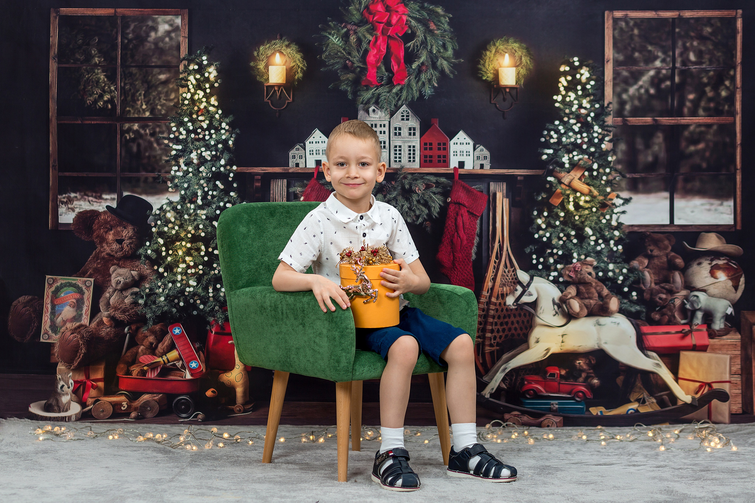 Новогодний фотопроект «Зеленое кресло». Фотостудия «Юла»