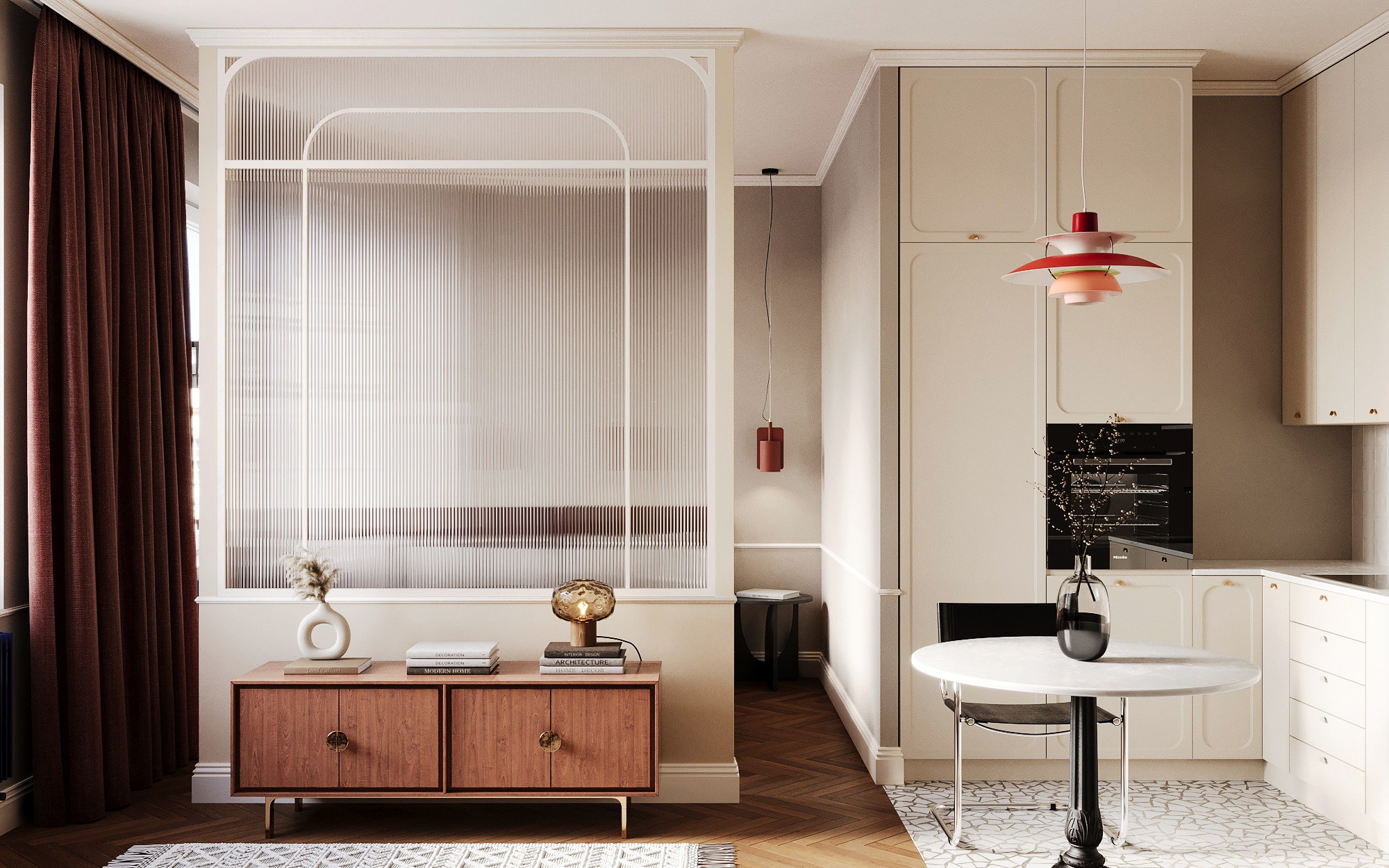 Визуализация яркой квартиры. Главная