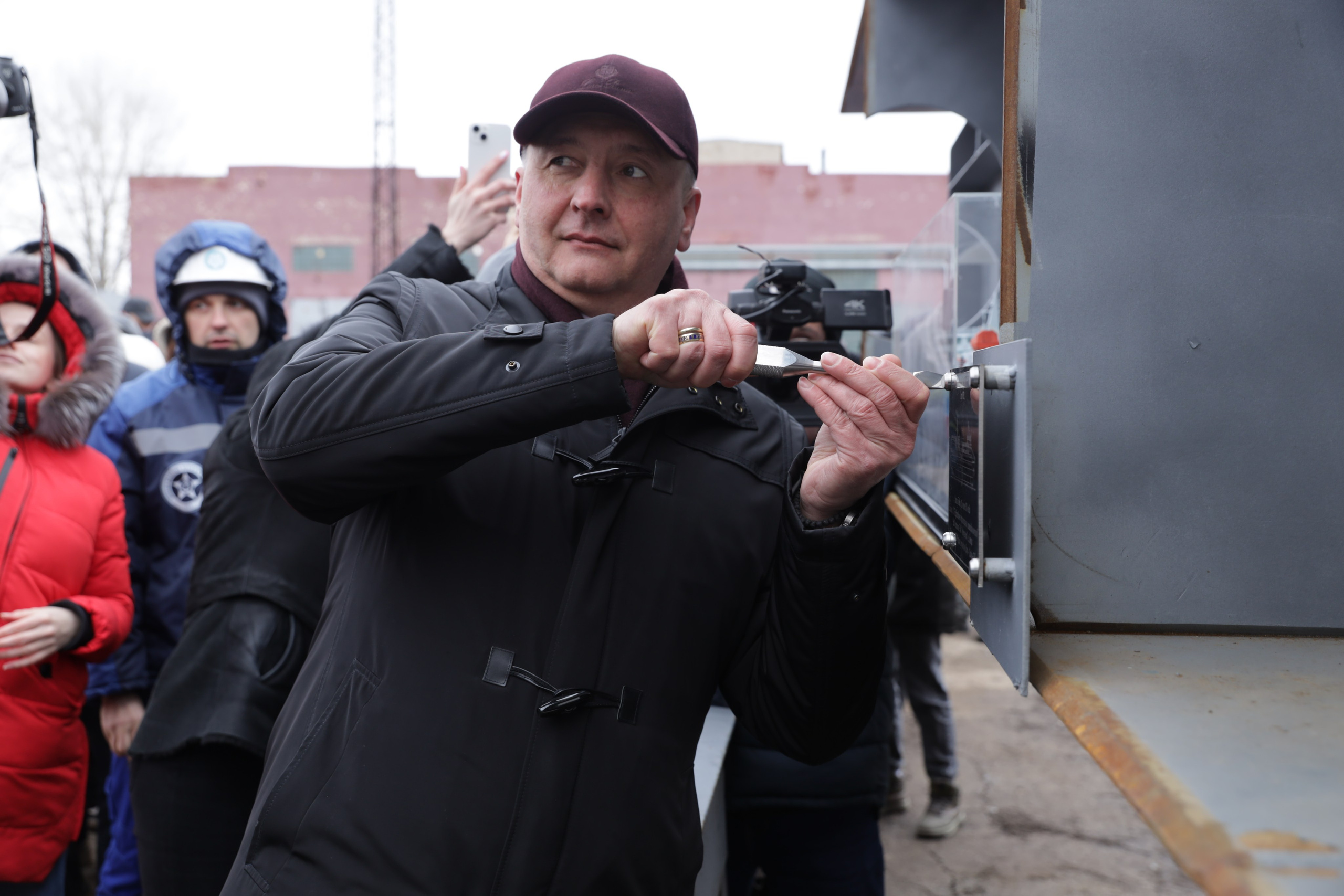 ЗАО нефтефлот Зимние фото + закаладка киля Судна. Фотограф в Самаре Максим Тырин