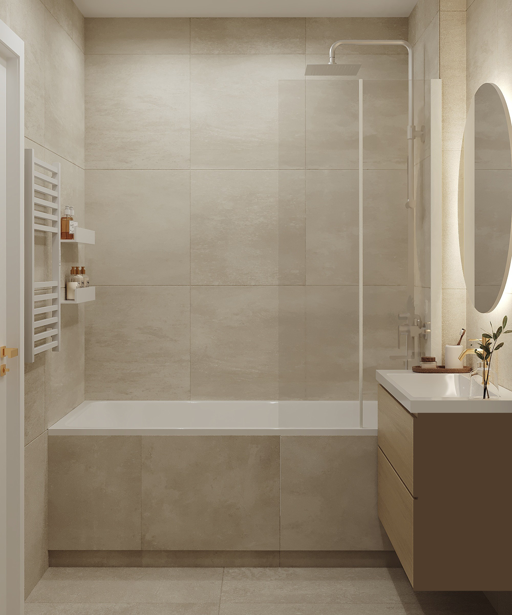 Современная квартира с элементами джапанди. Lina architector | Дизайн интерьера