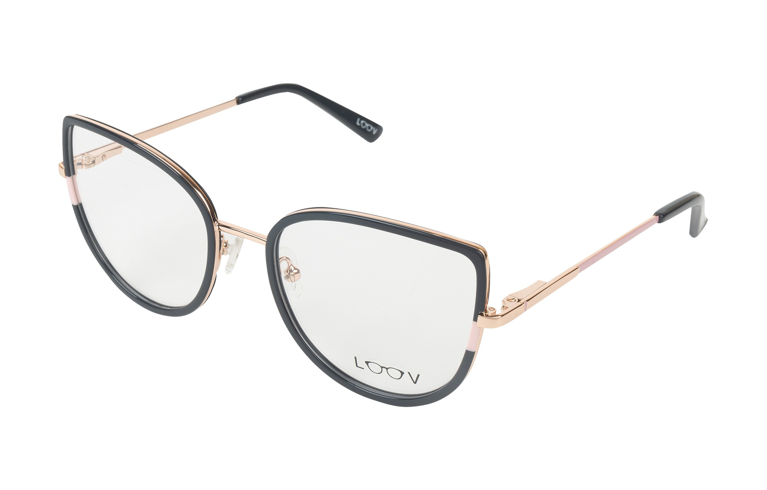 Очки глазки кошки, золотая дужки, женские, на белом фоне