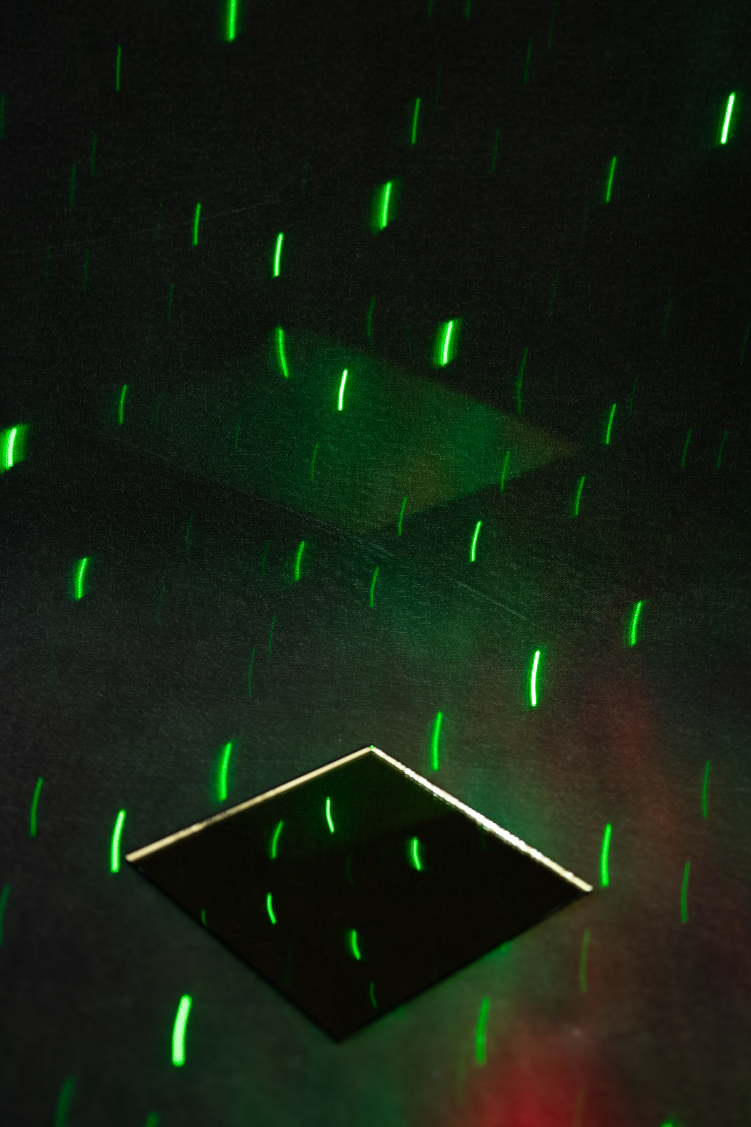 Из серии "Геометрия пустоты", 2026. Холст, стекло, свет.