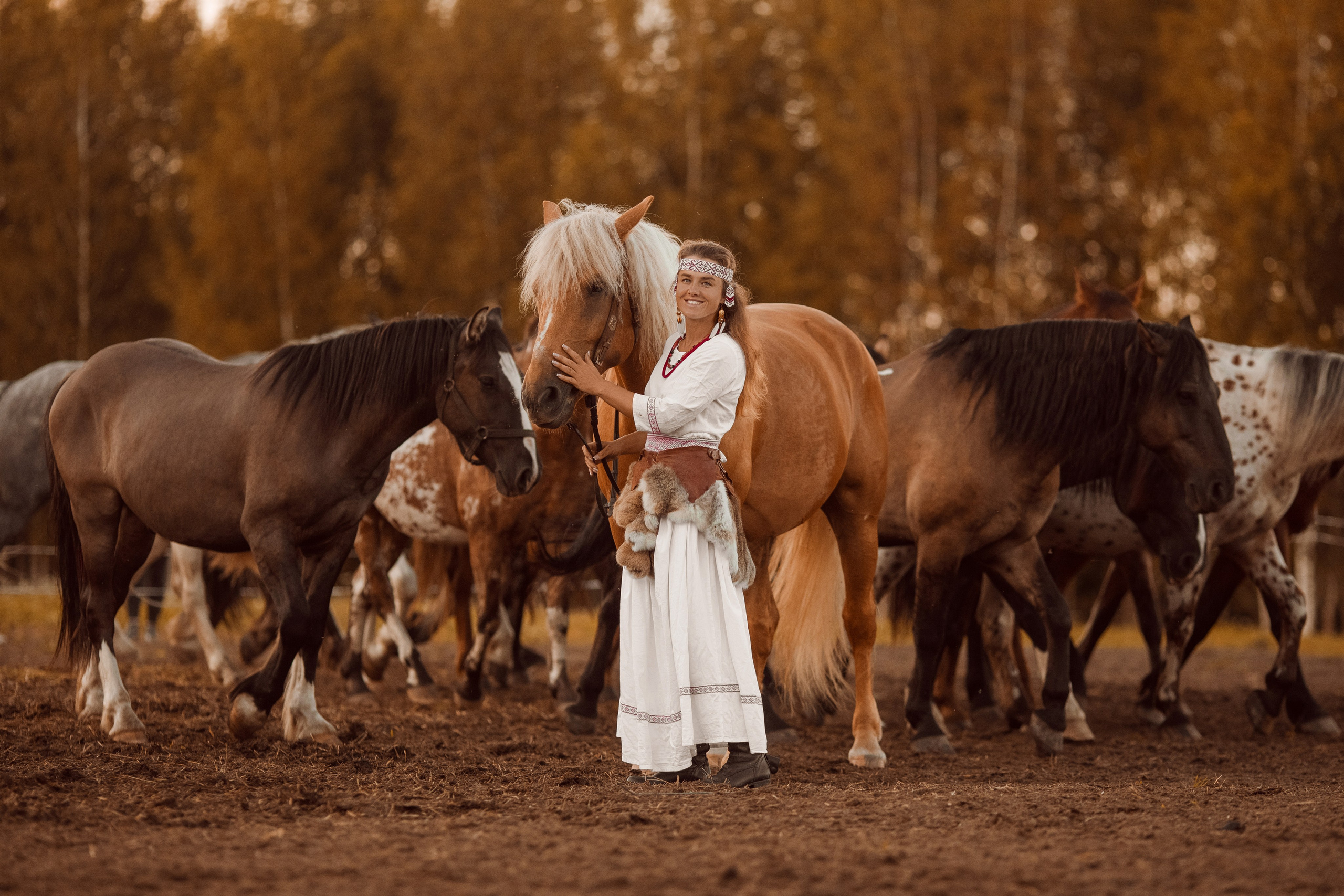 Фотосессия в табуне лошадей