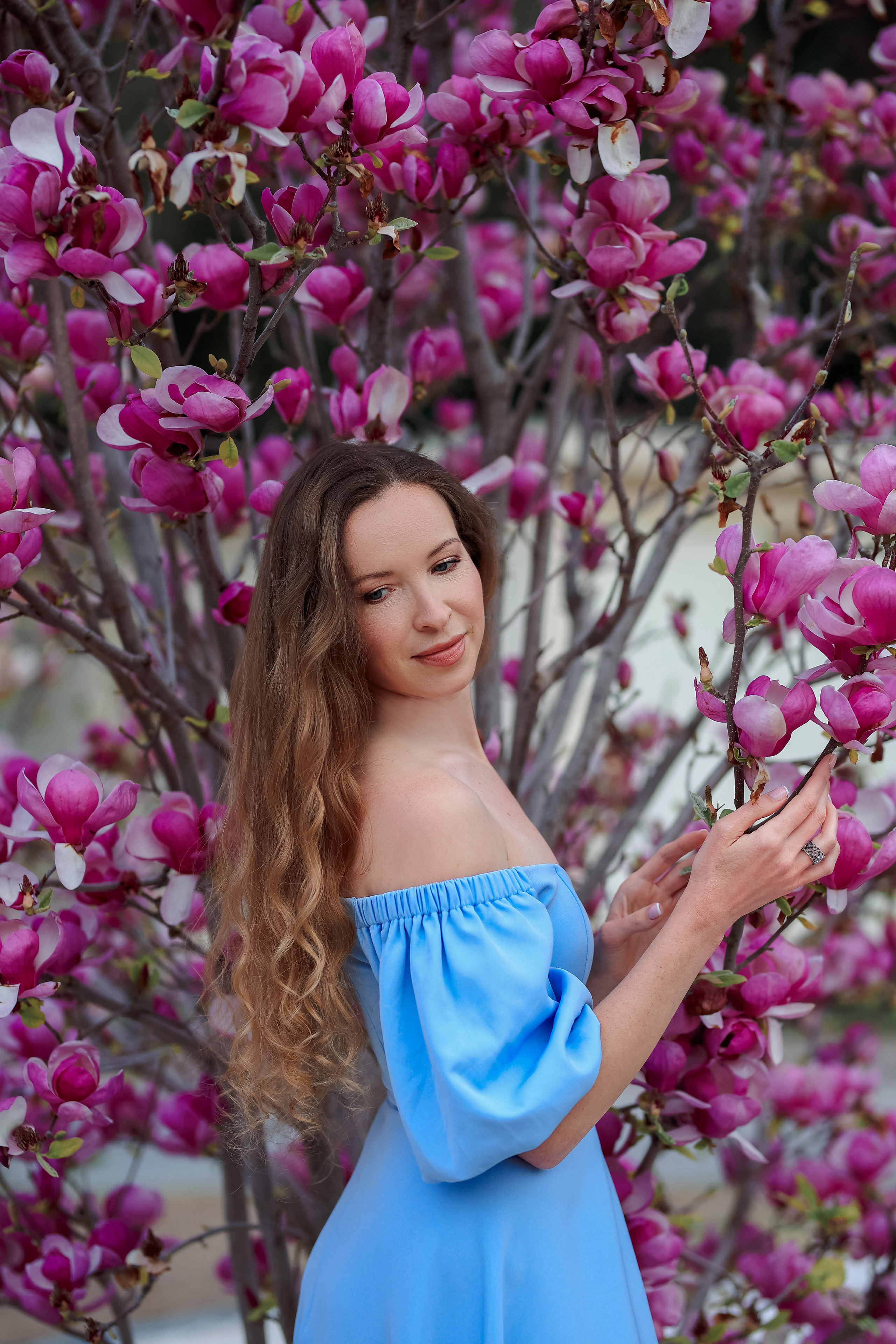 Photoshooting in magnolia