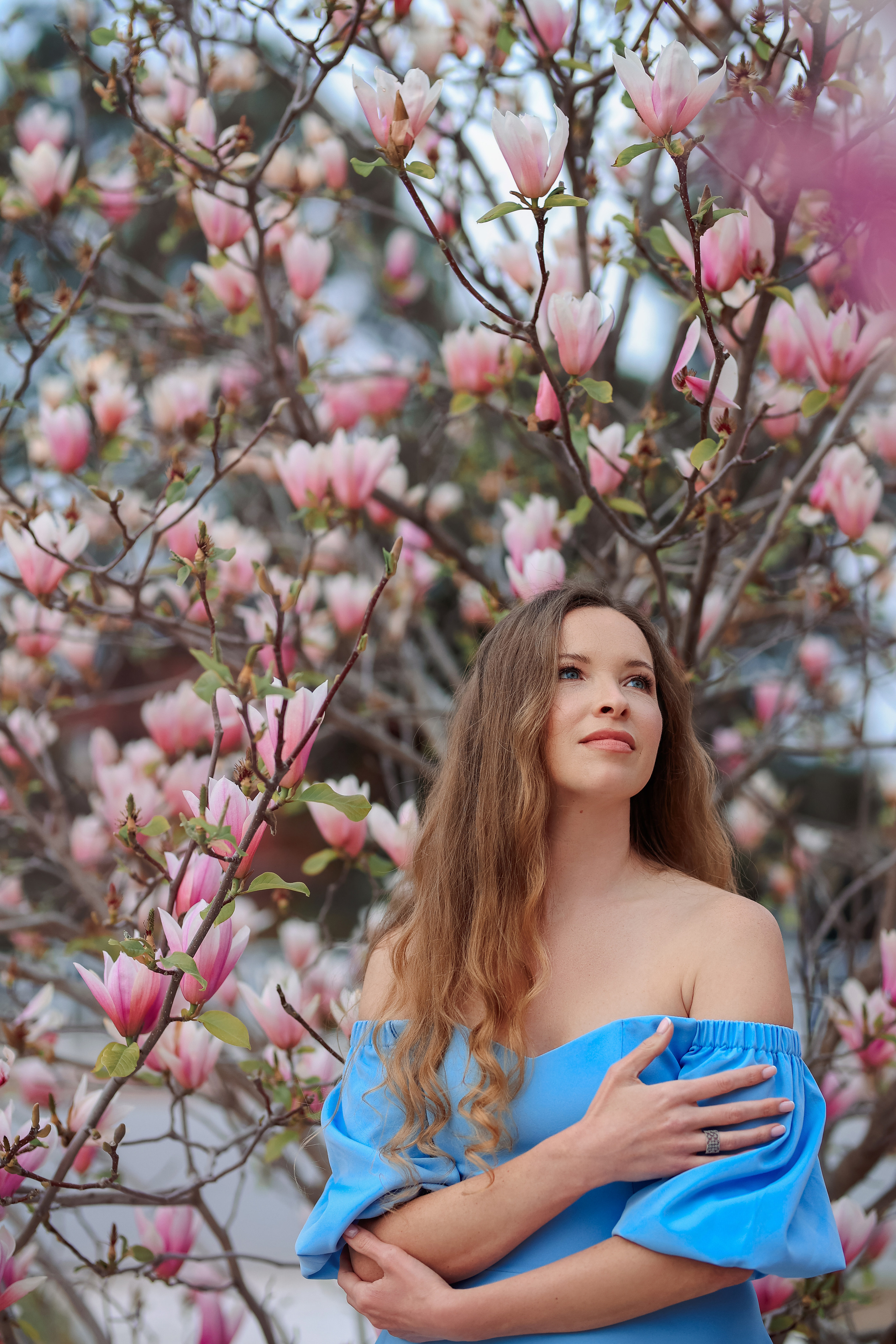 Photoshooting in magnolia