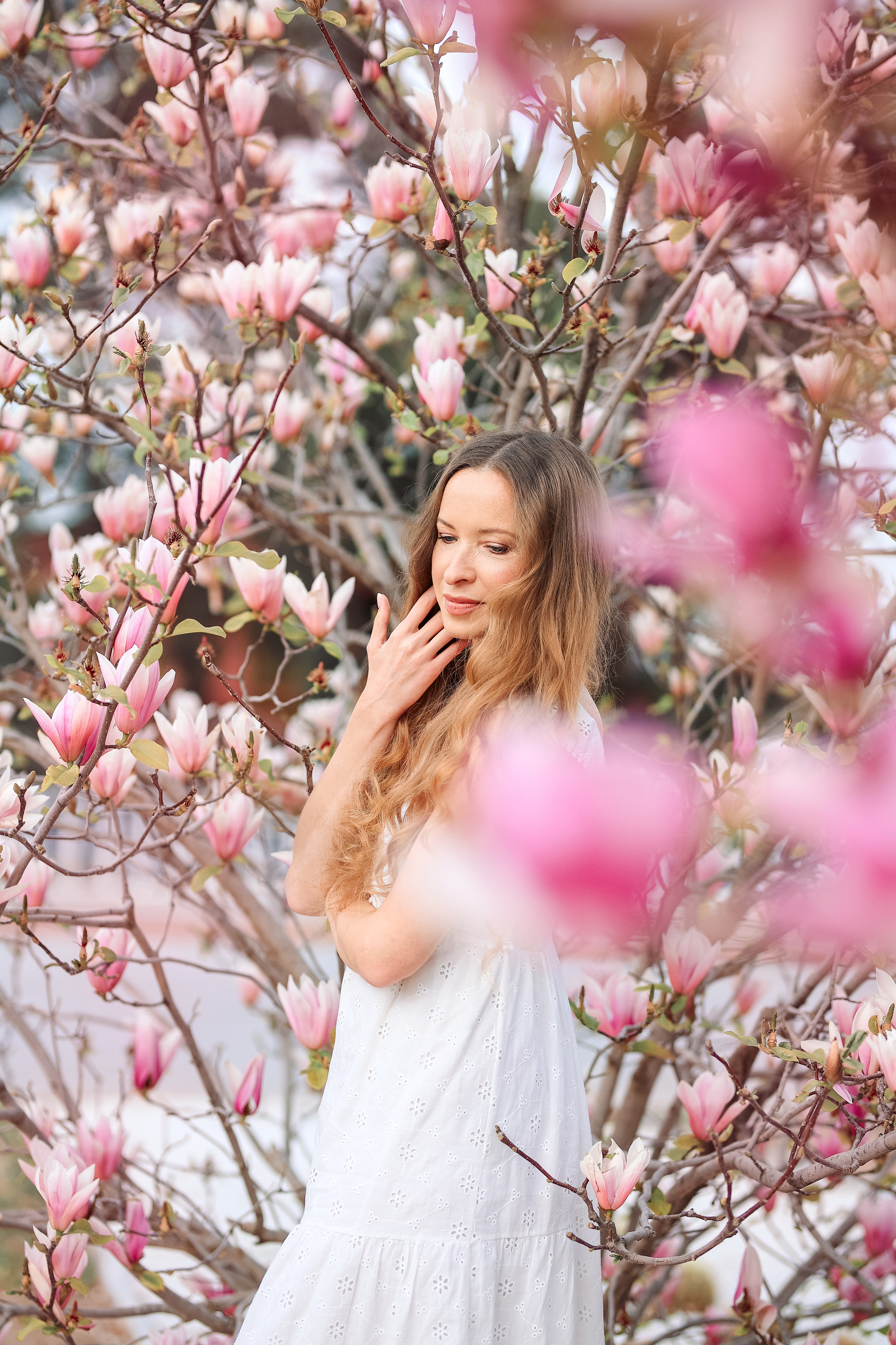 Photoshooting in magnolia