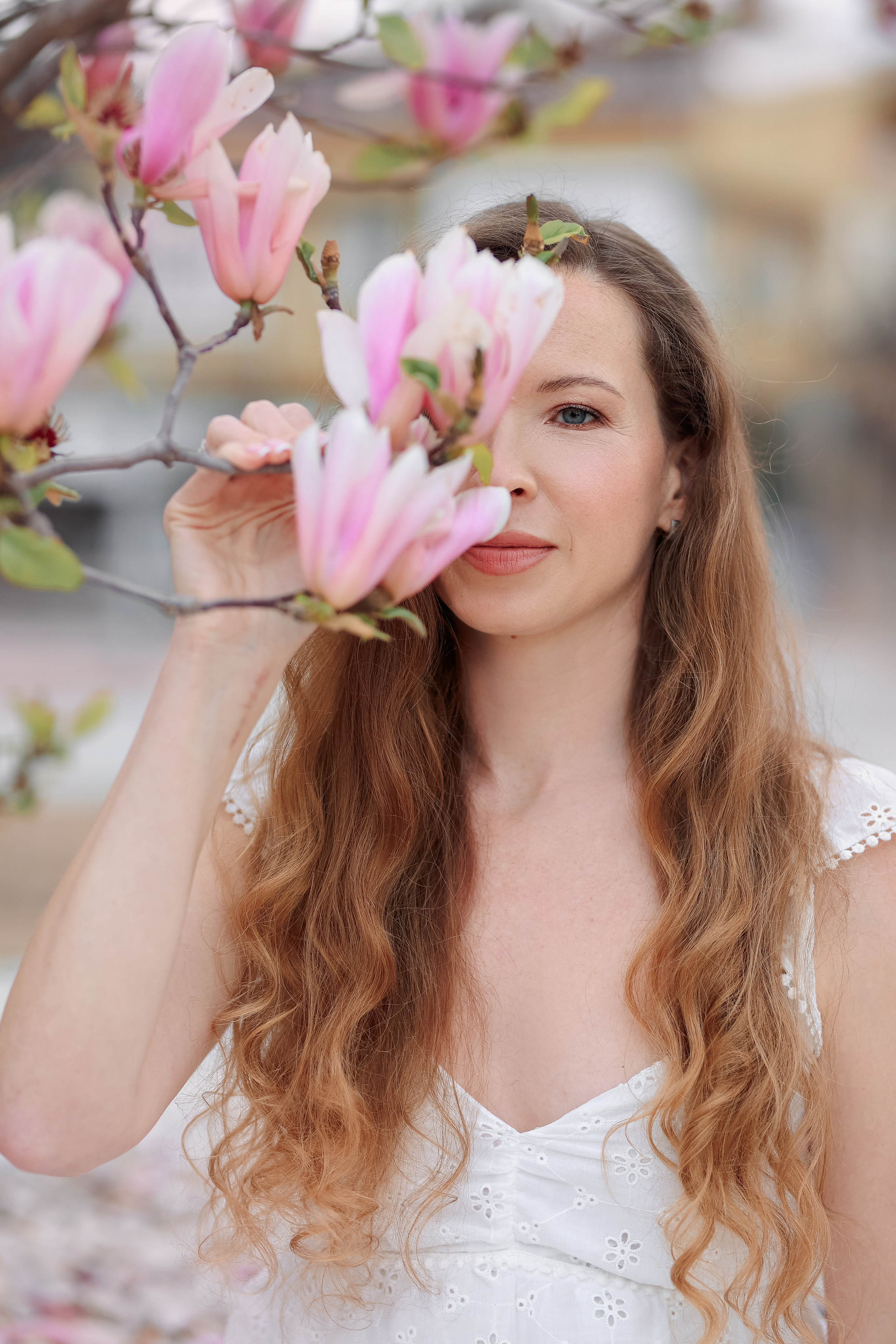 Photoshooting in magnolia