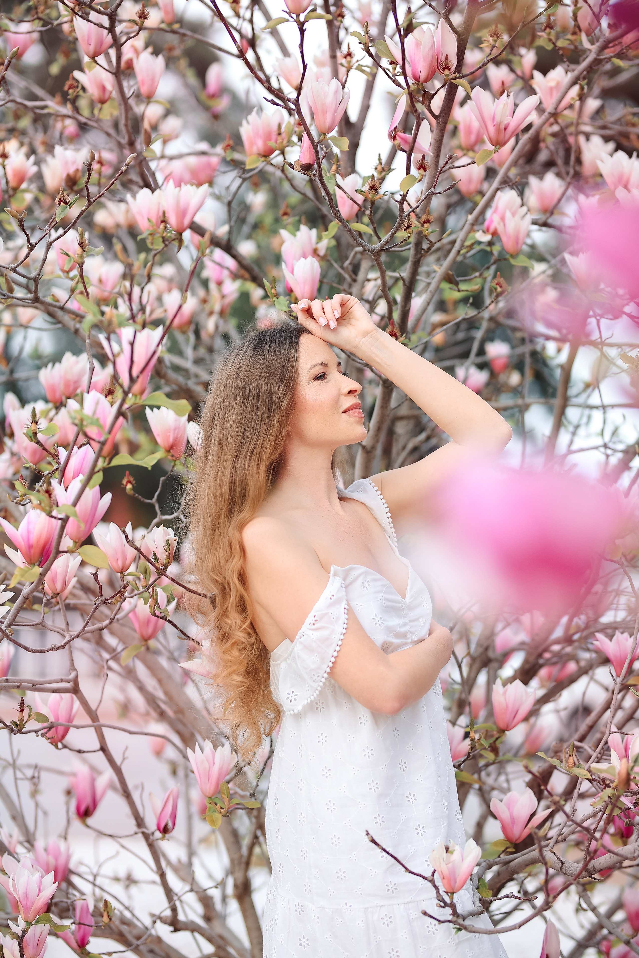 Photoshooting in magnolia