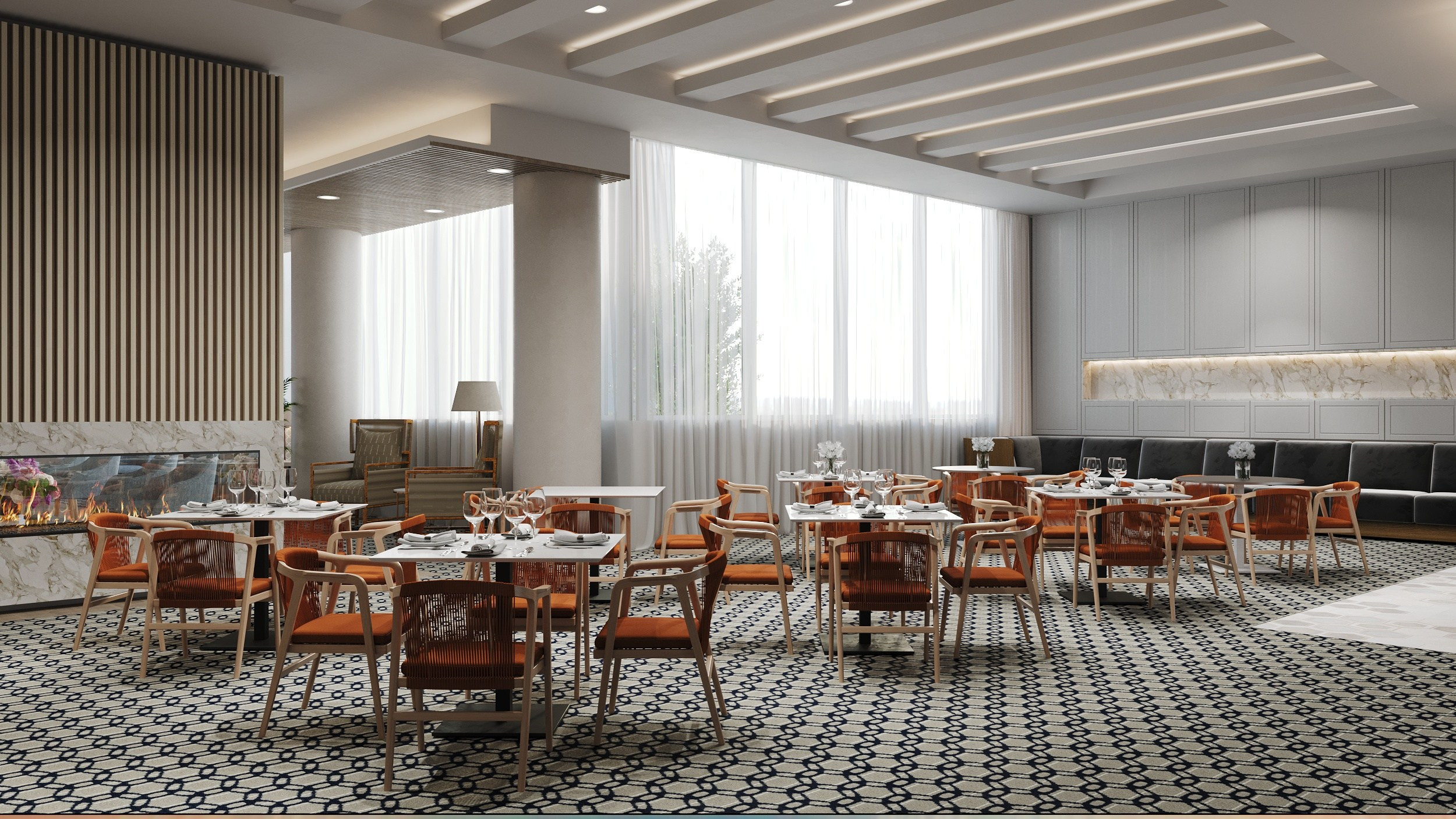 Ресторан в Канаде. Клиент: Ray. Евгений Пырков — 3d визуализатор интерьеров и экстерьеров России