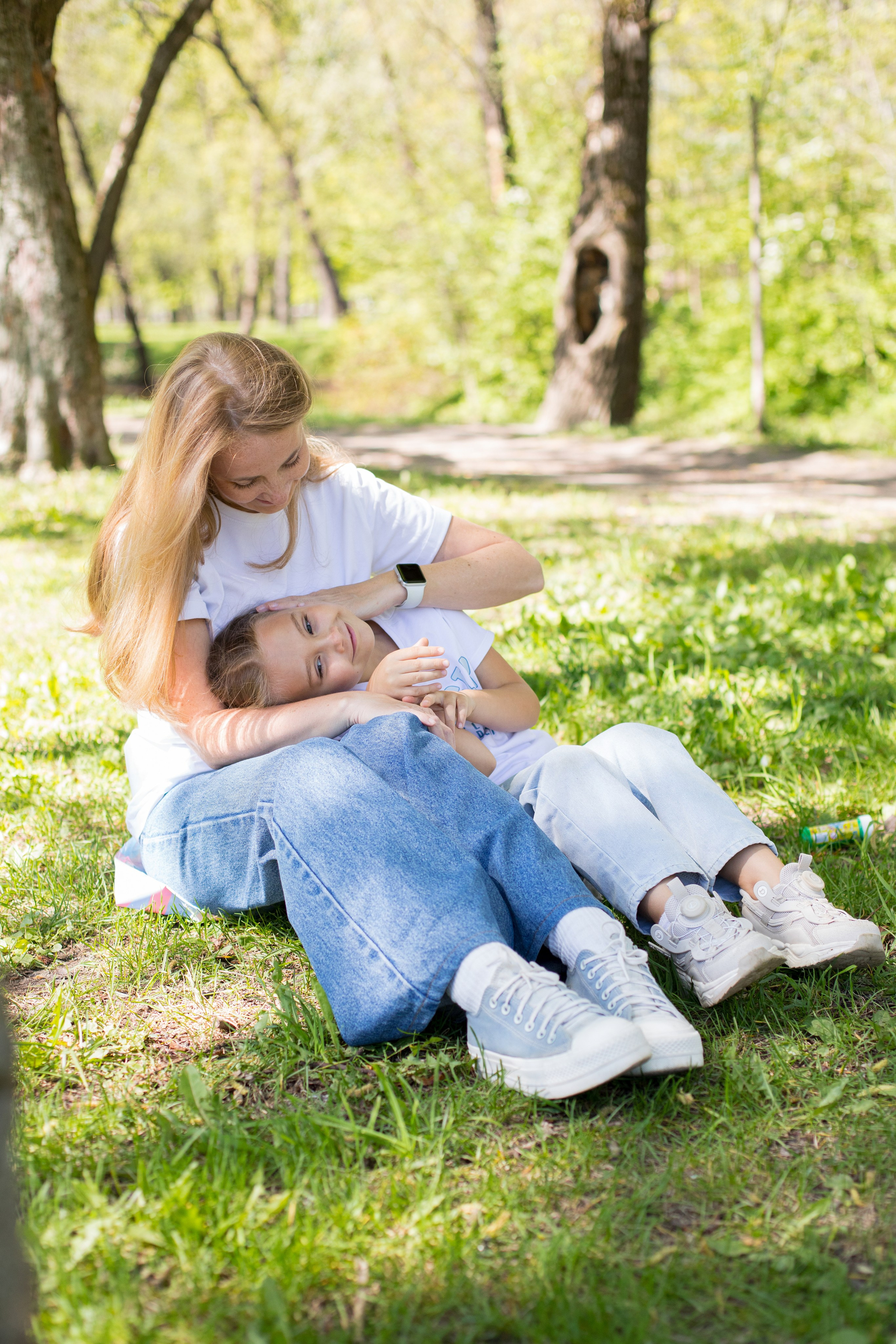 Фотосессия мамы и дочки в Парке Победы. Детский и контент фотограф Надя Волкова Санкт-Петербург