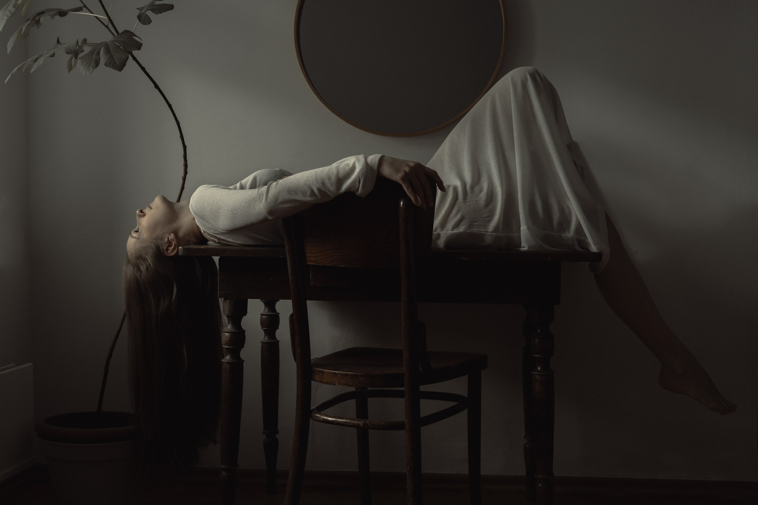 спокойная фотосессия, фотосессия для девушки, студийная фотосессия в Казани, женственный портрет