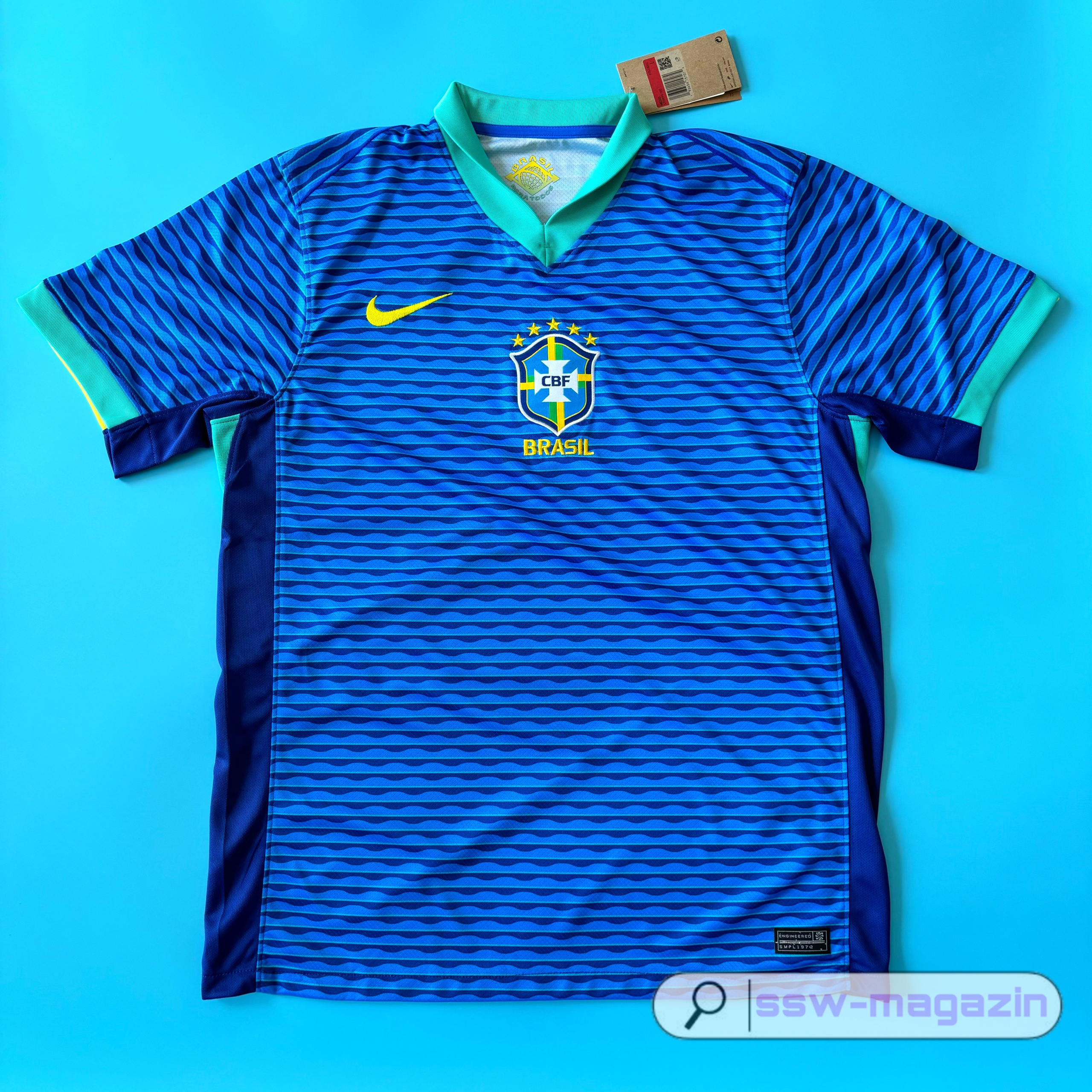 Футболка сборной Бразилии 2023-2024 синяя купить. Футбольный магазин — ssw_magazin