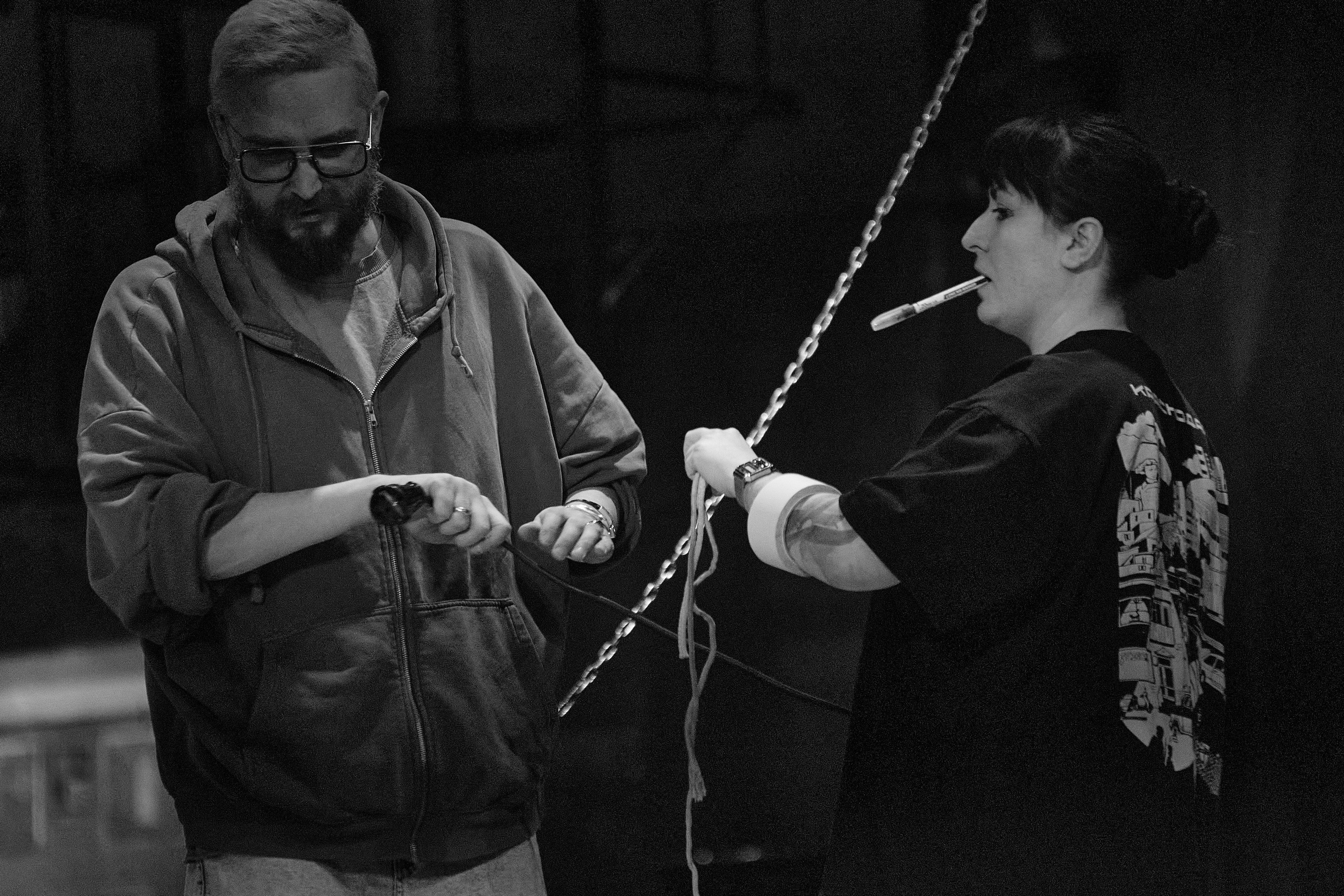 Монтаж спектакля Двойник. Фотограф Юлия Маринина