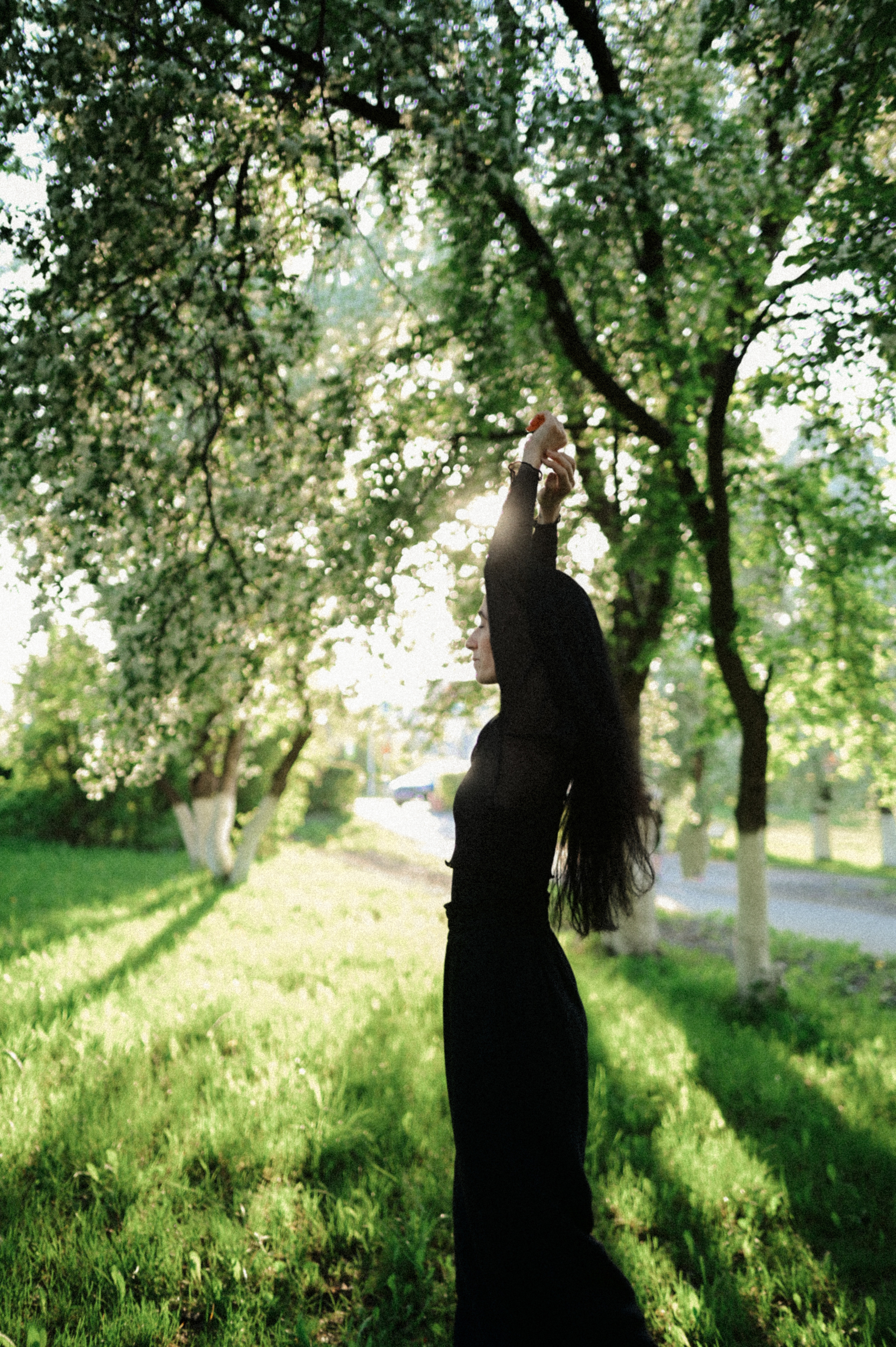 Портретная фотосессия с цветущими деревьями. Семейный свадебный фотограф Екатеринбург Первоуральск Шарнина Алёна