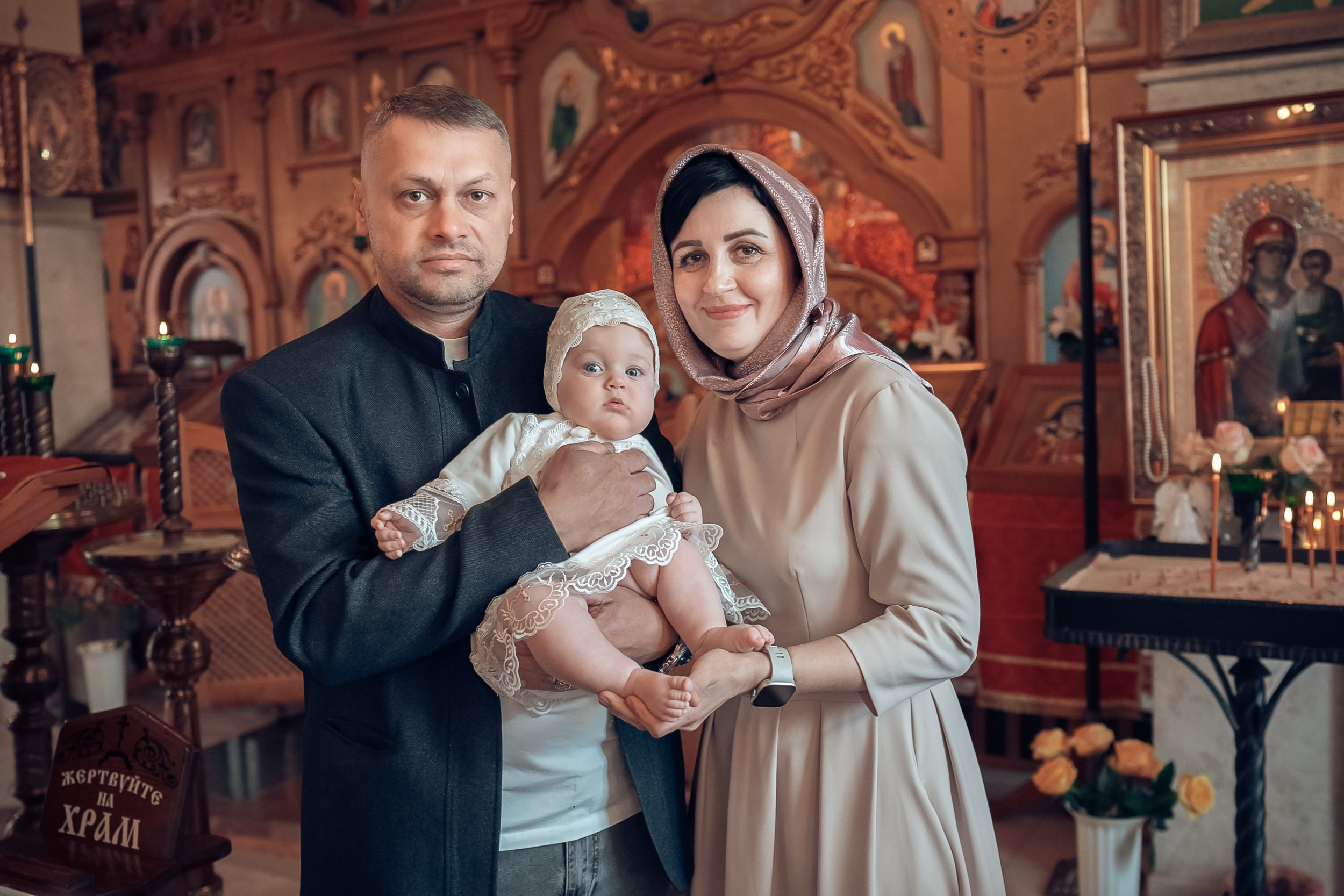 Крещение в храме Прп.Сергия Радонежского с. Орлиное. Церковный фотограф Севастополь
