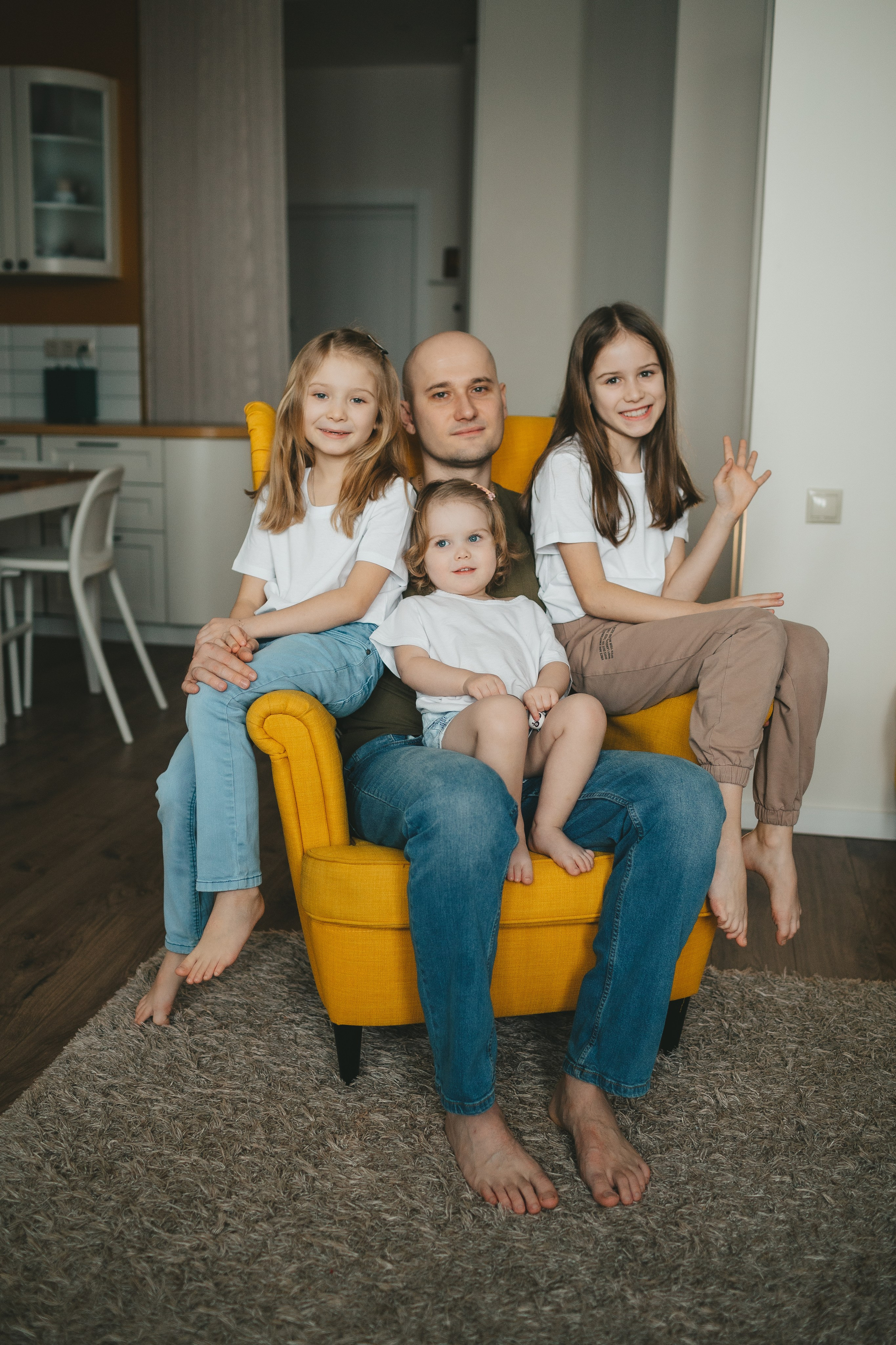 Семья Пети и Алёны (домашняя фотосессия). Семейный и детский фотограф и видеограф в Москве, Дрокина Наталья