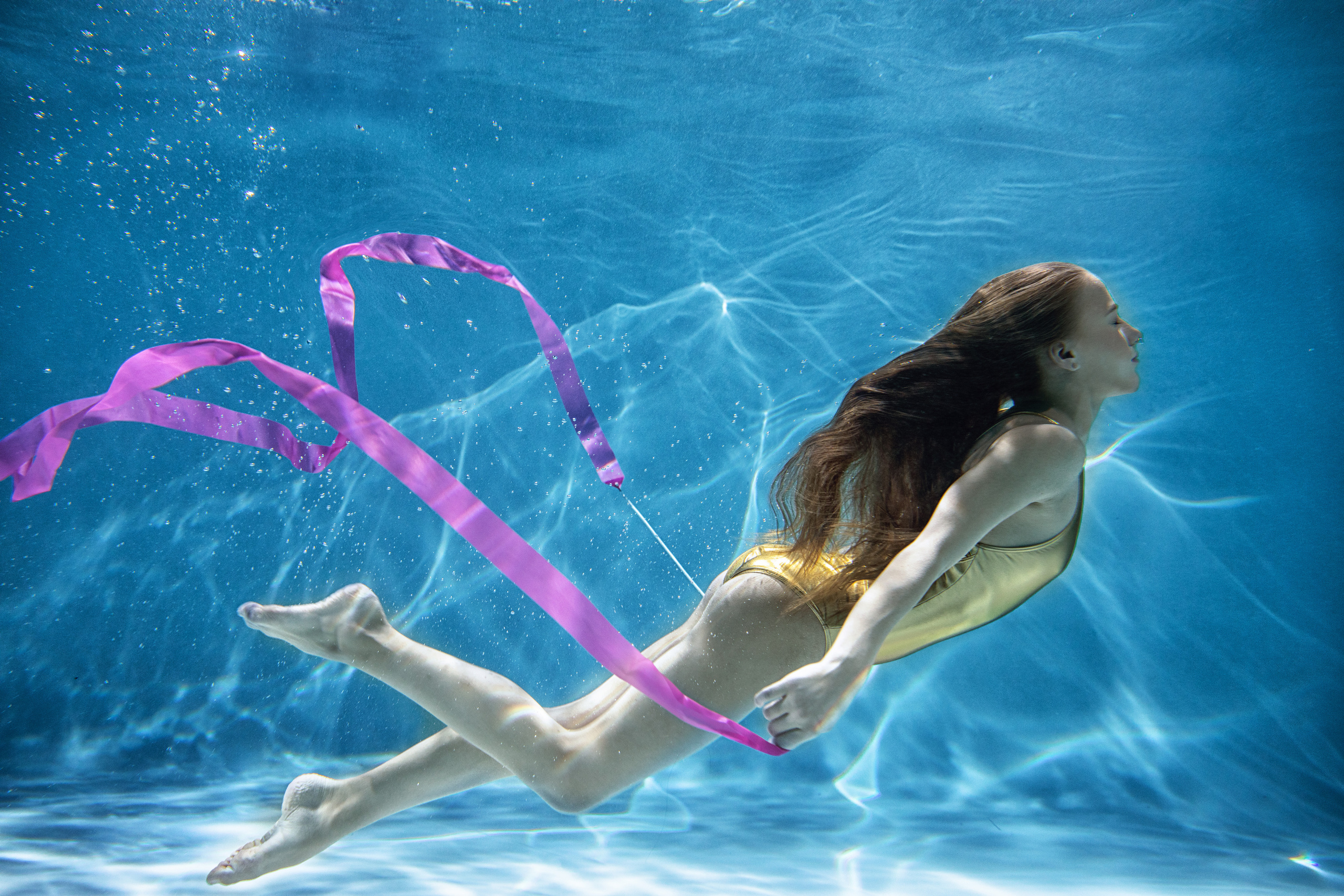 Подводная фотосессия для Николь. Художественная гимнастика. Москва. Спортивный и детский фотограф в Москве, Калининграде