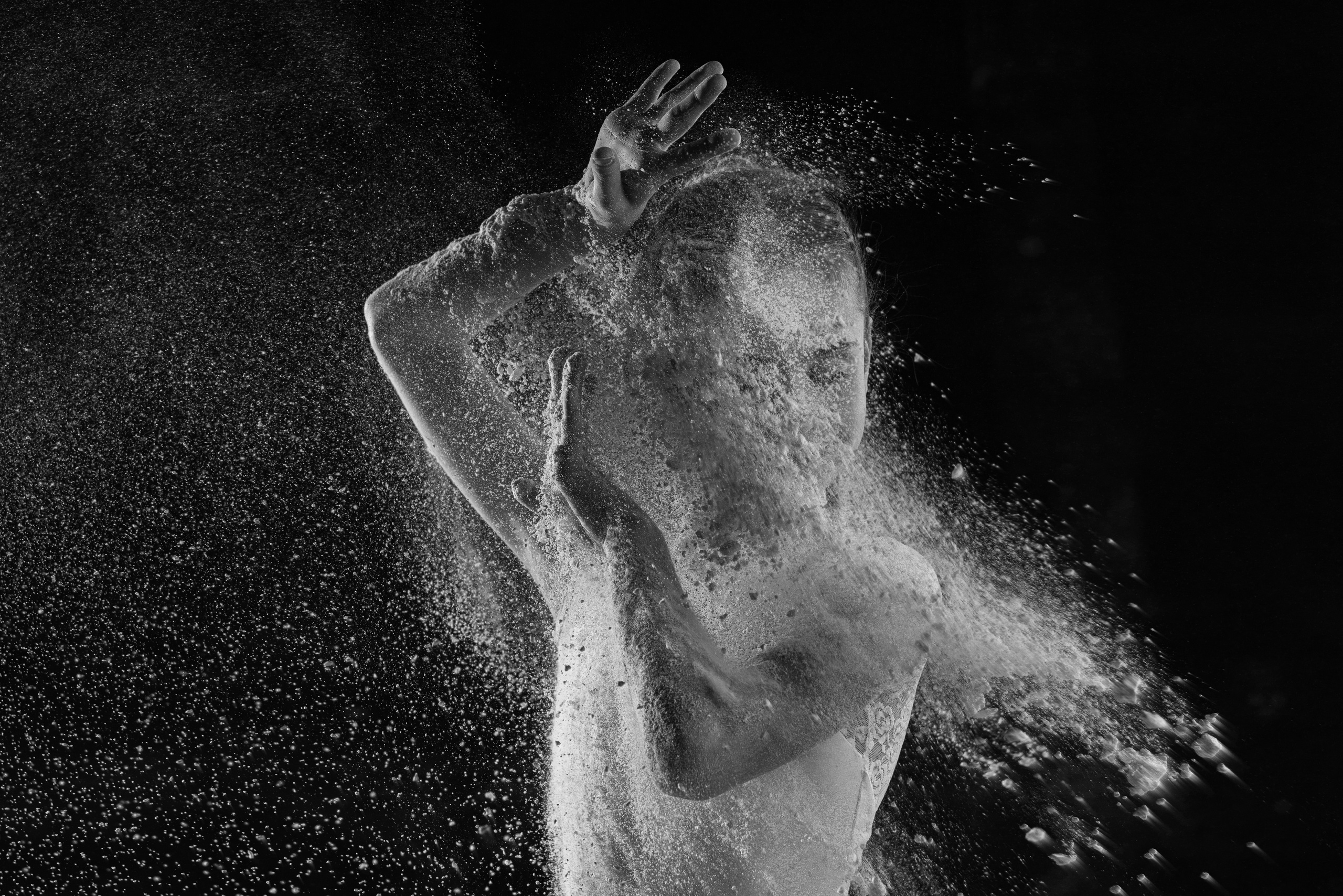 Фотосессия с мукой в Москве. Художественная гимнастика. Спортивный и детский фотограф в Москве, Калининграде