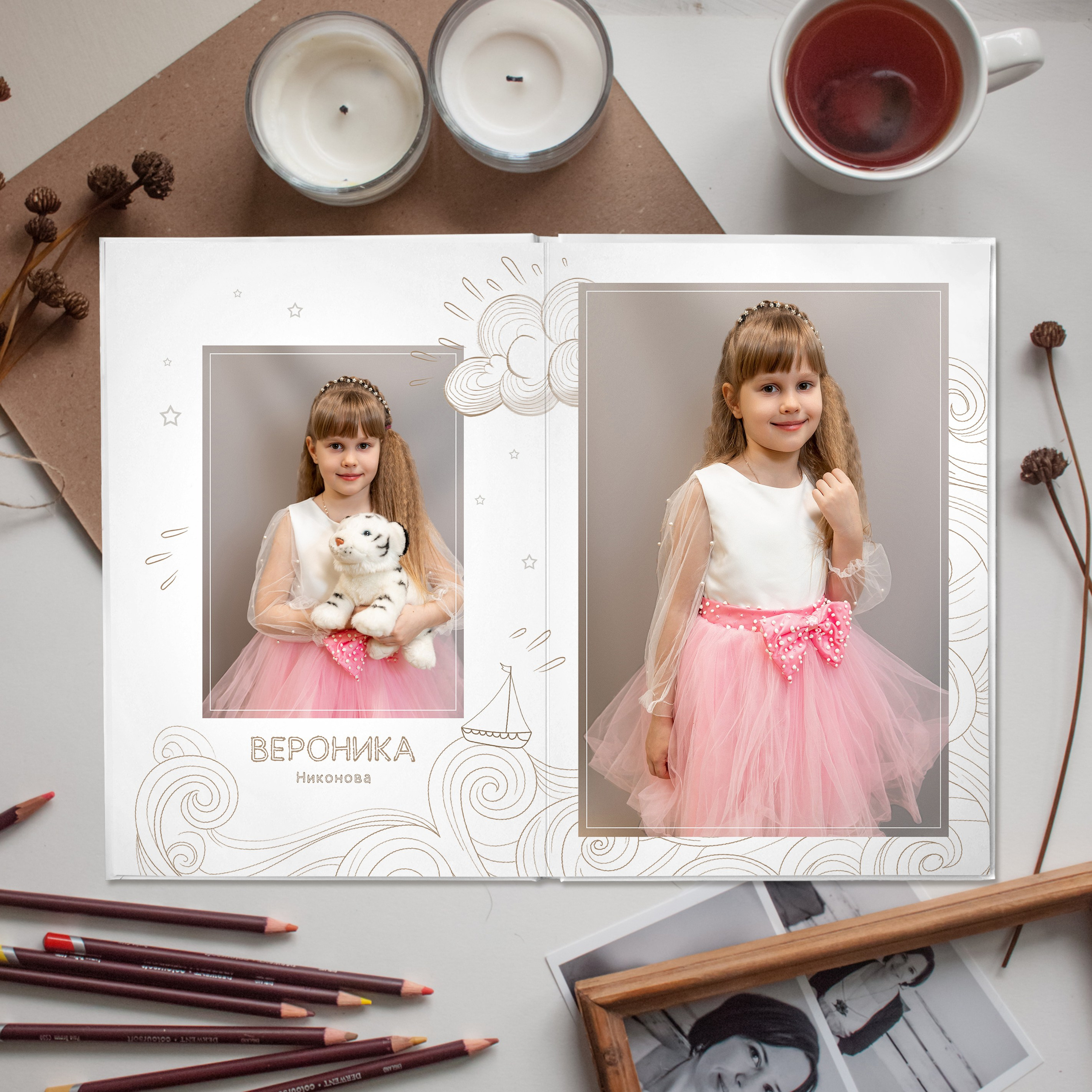 Альбом детский сад (3 разворота) ВОЗДУХ. ФОТОГРАФ ВЫПУСКНЫХ АЛЬБОМОВ в Краснодаре Ворчик Татьяна