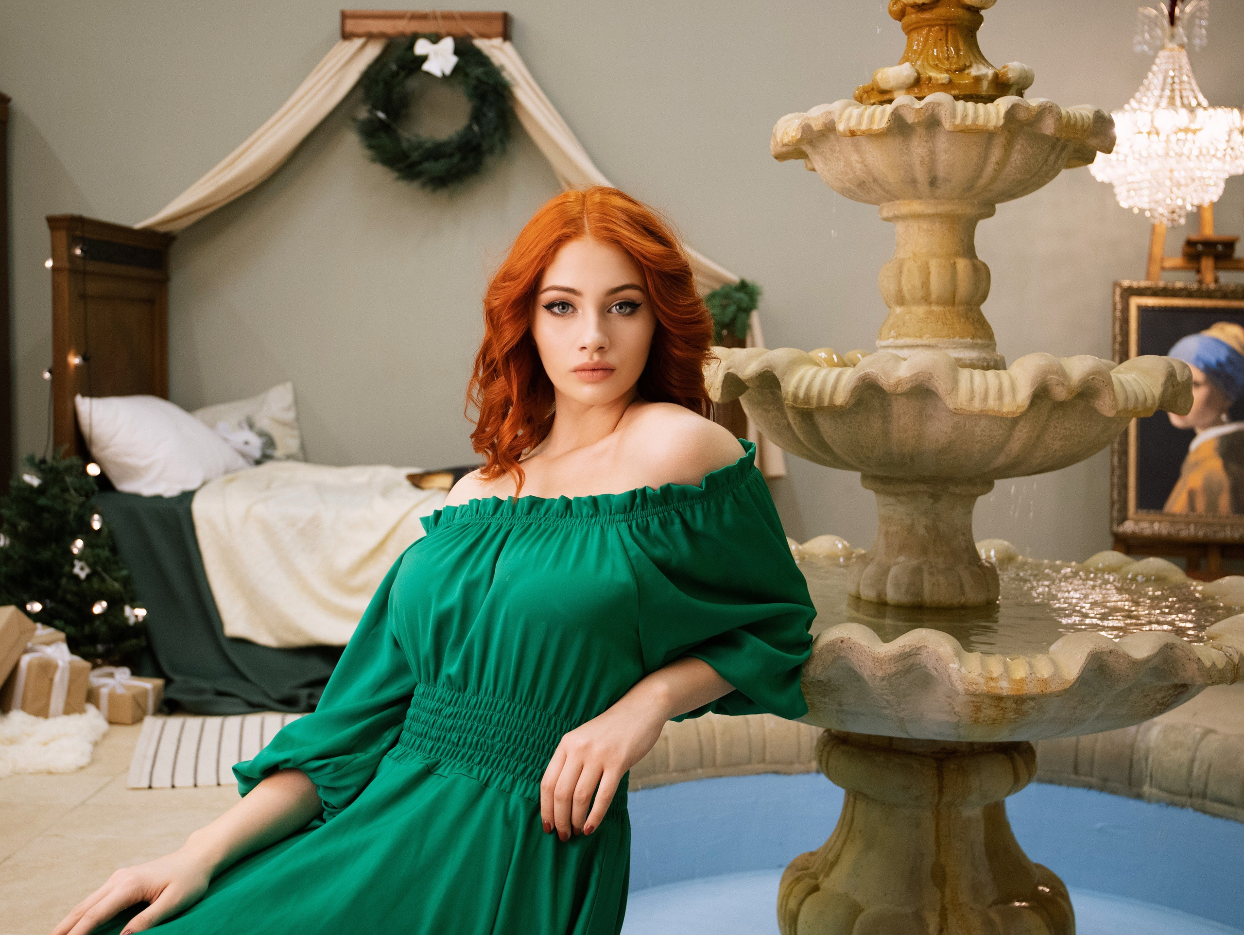 Подруги Новогодняя съемка в студии. Свадебный и семейный фотограф в Москве Мила Широких