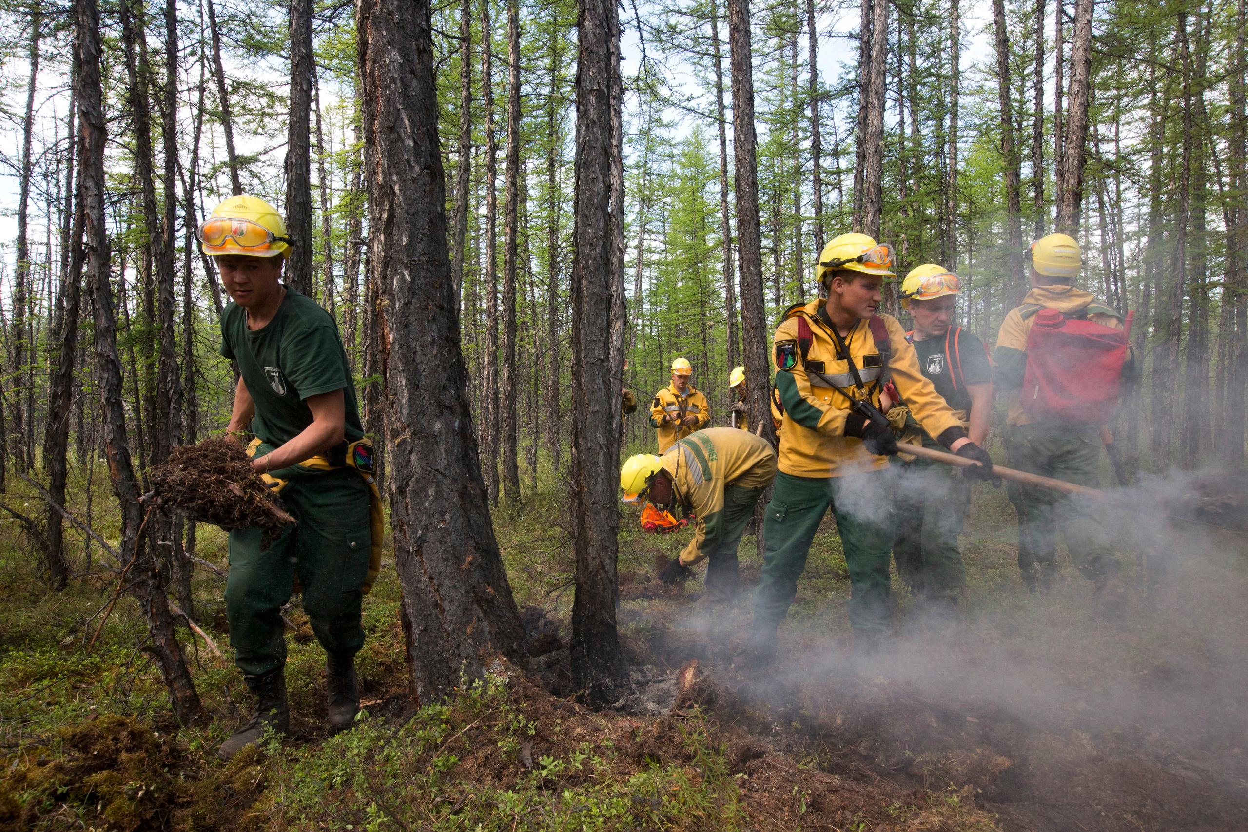 Пожары. Работа Авиалесоохраны. Фотограф Анна Барне