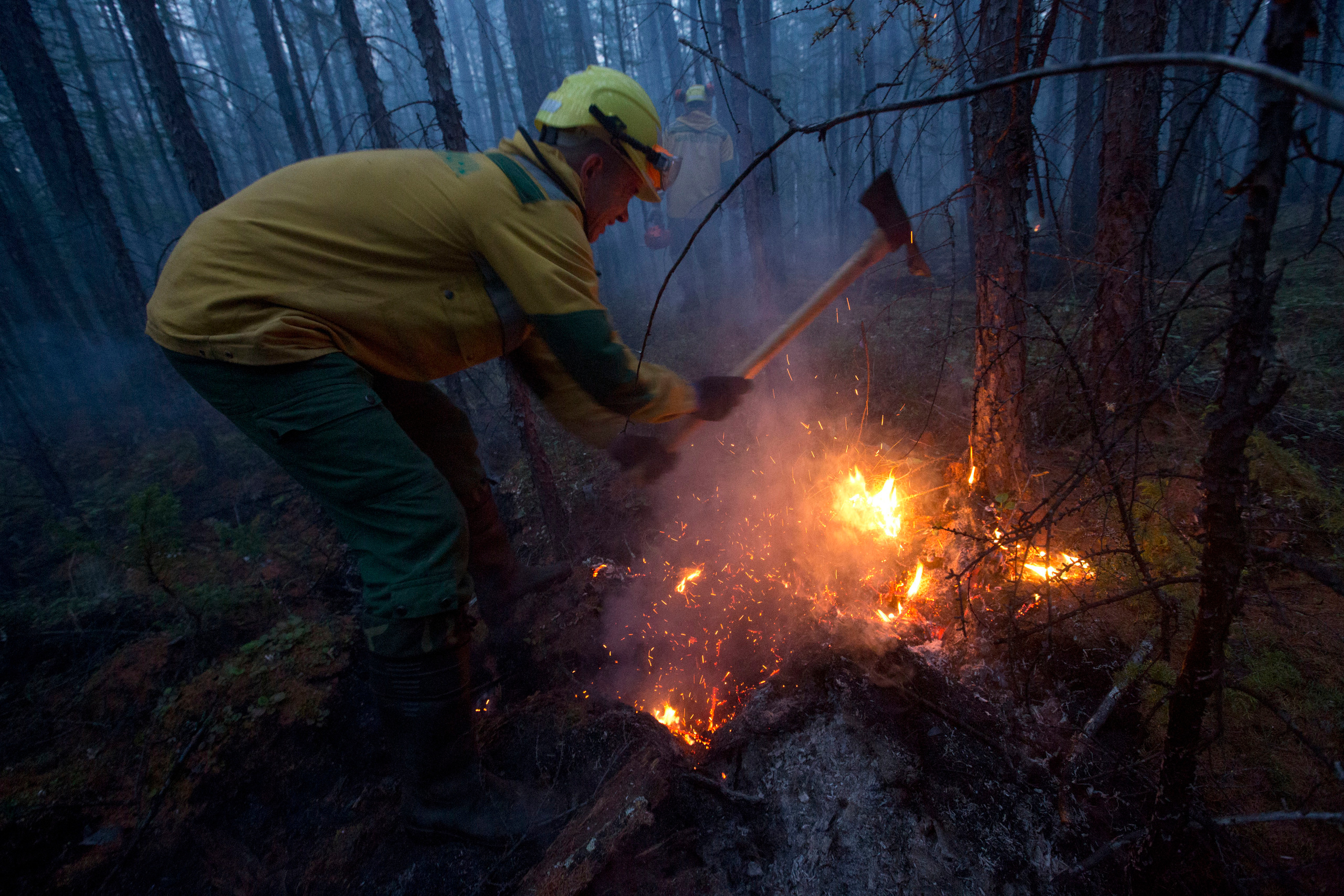Пожары. Работа Авиалесоохраны. Фотограф Анна Барне