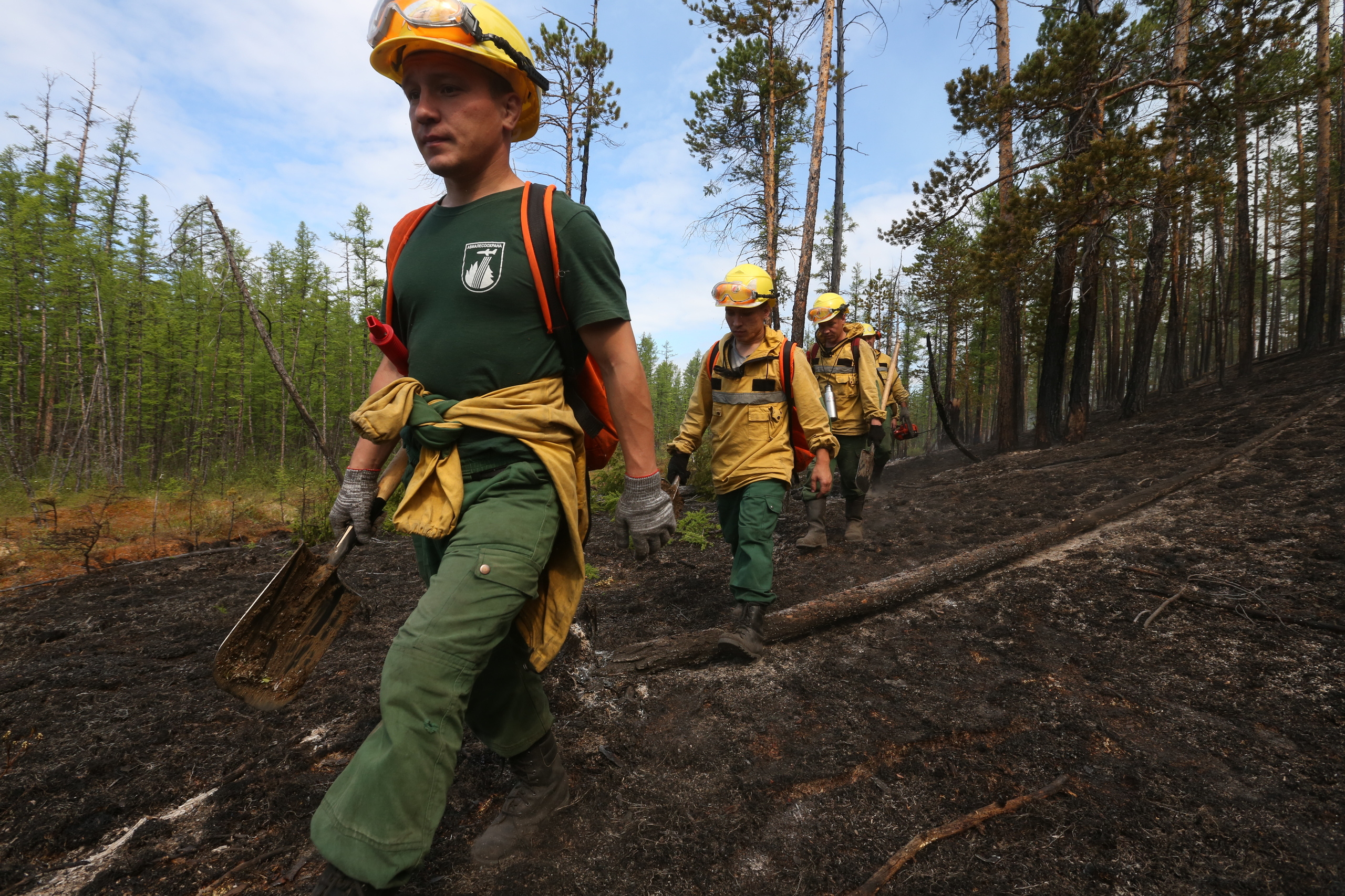 Пожары. Работа Авиалесоохраны. Фотограф Анна Барне