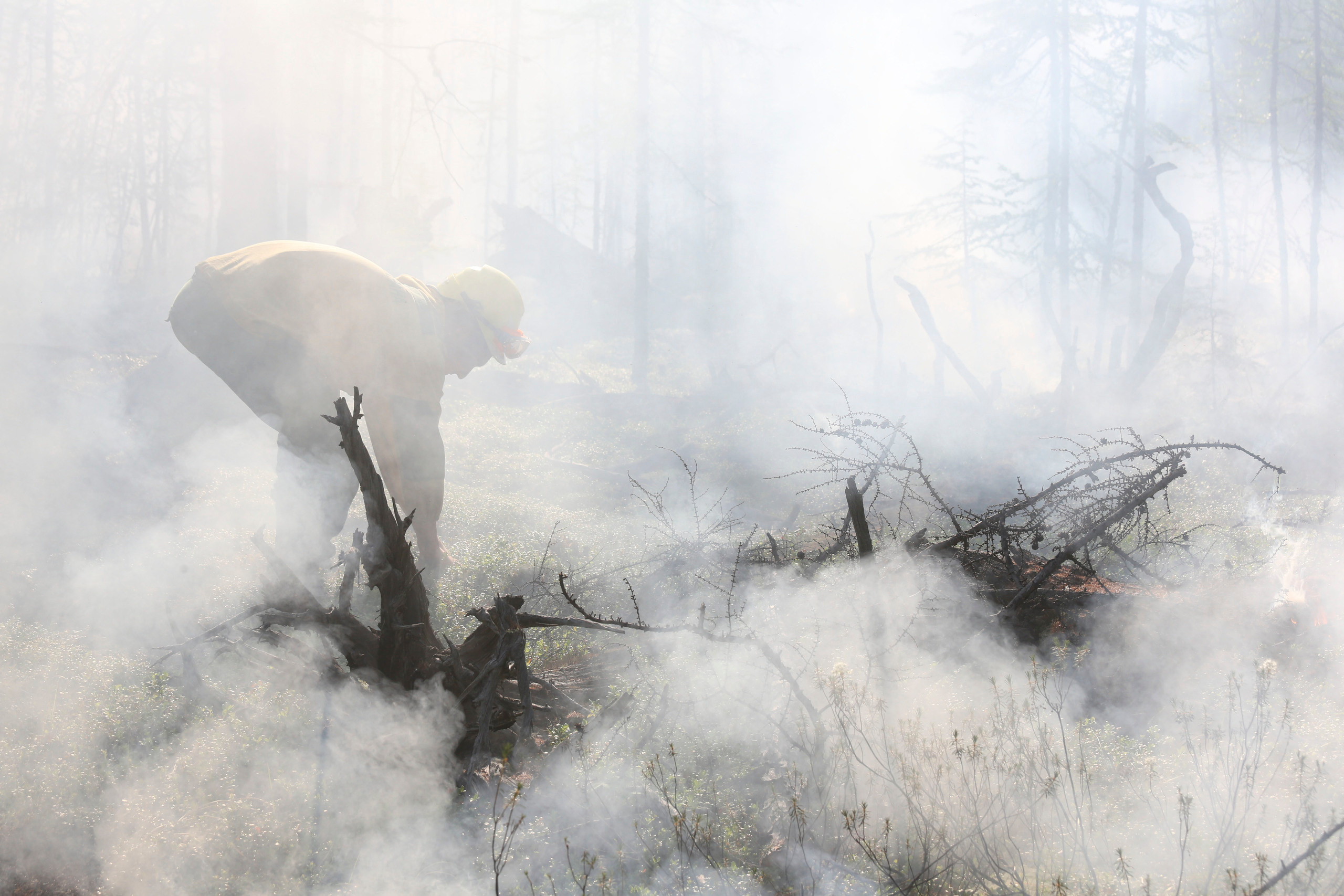 Пожары. Работа Авиалесоохраны. Фотограф Анна Барне