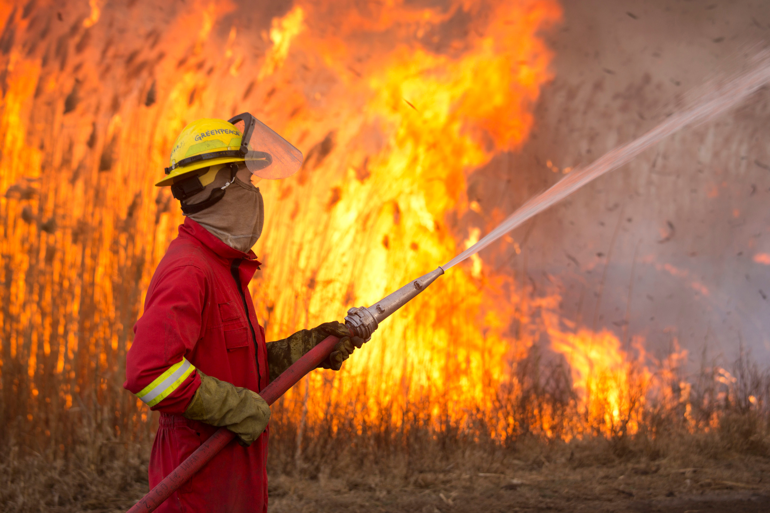 Пожары. Работа добровольцев. Фотограф Анна Барне