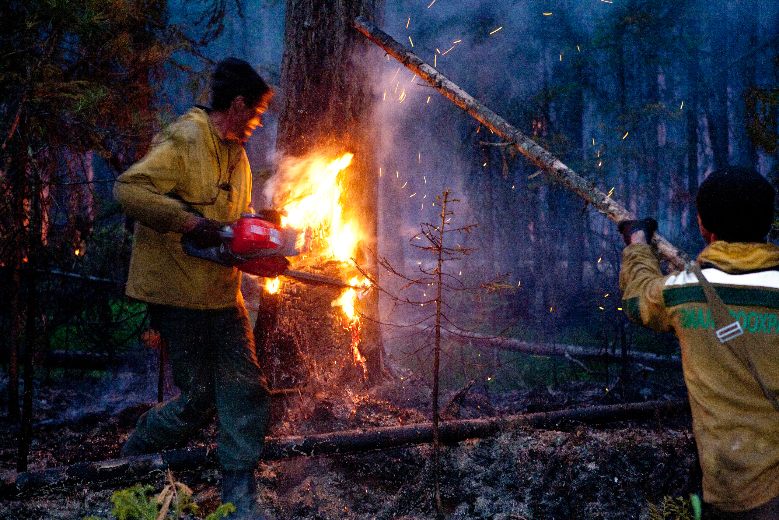 Пожары. Работа Авиалесоохраны. Фотограф Анна Барне
