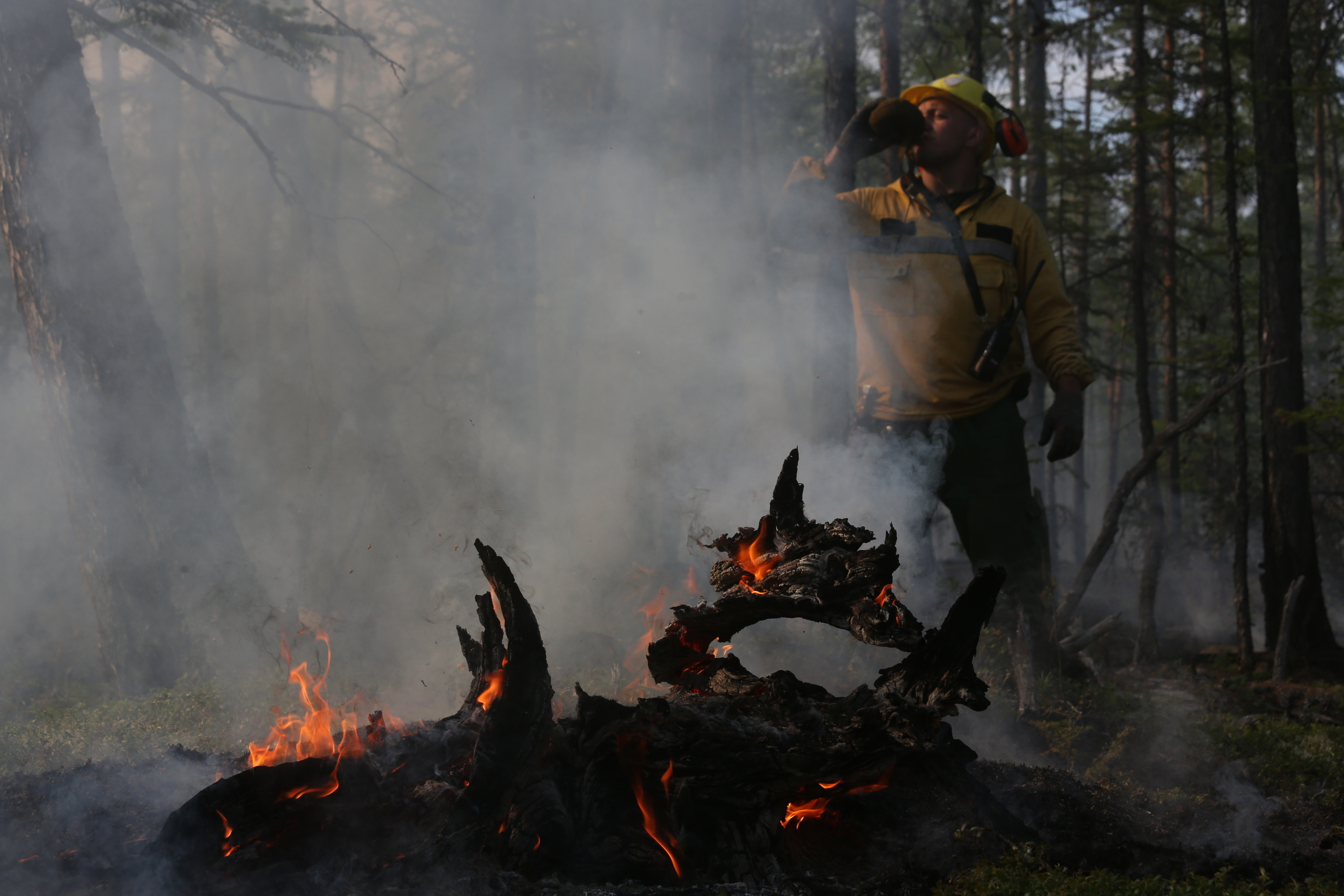 Пожары. Работа Авиалесоохраны. Фотограф Анна Барне