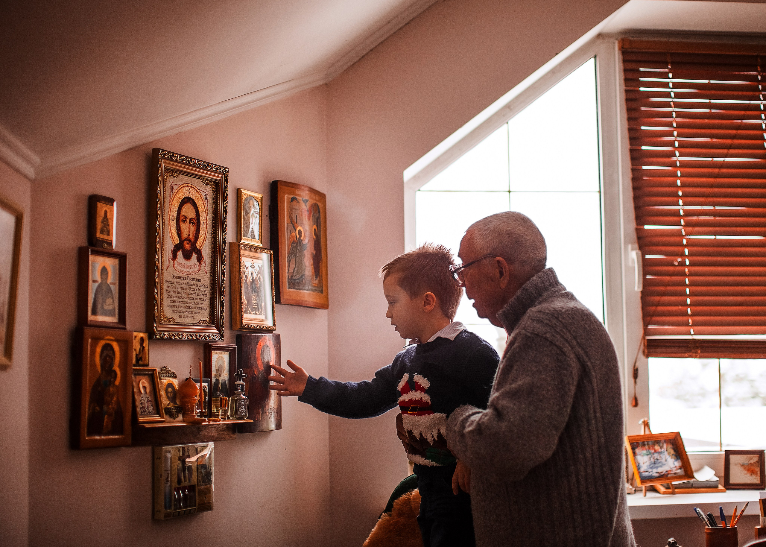 Олег Анофриев с внуком. Детский и семейный фотограф Зоя Павкина