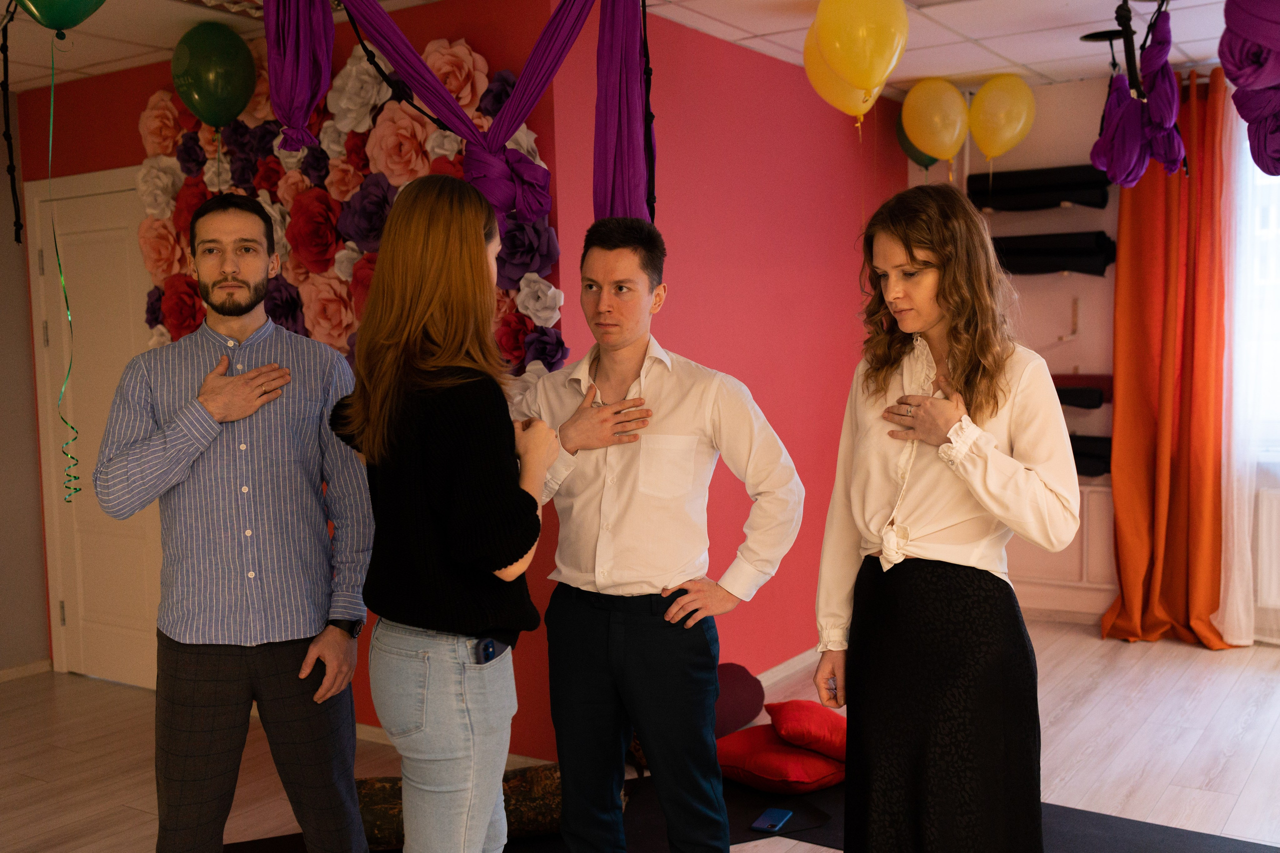 Мастер-класс в йога студии. Портретный фотограф в Санкт-Петербурге