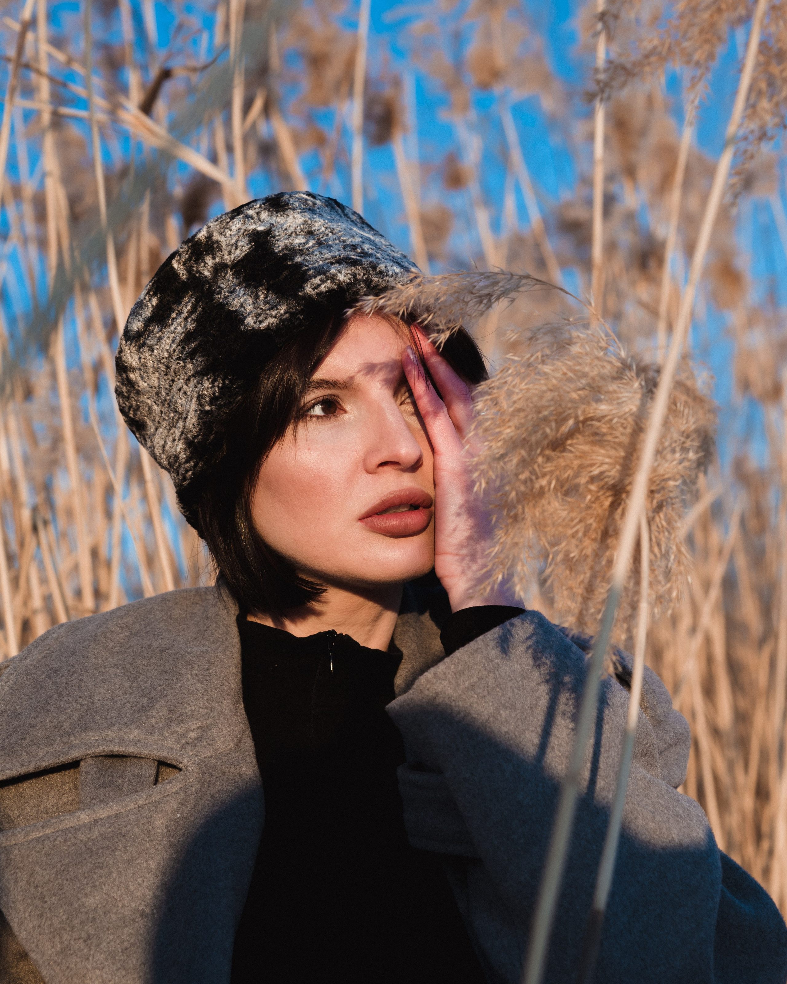 Фотосъёмка с цветком на льду на Ростовском море