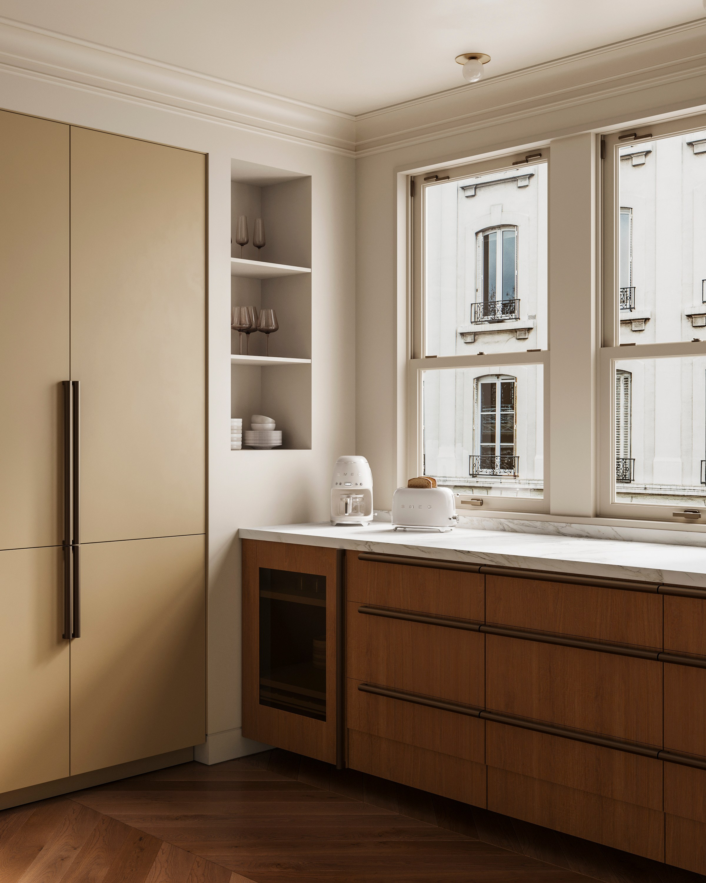 WARM KITCHEN | RENDERCAMP WORKSHOP. Interior Visualization by Valerie Stetyukevich