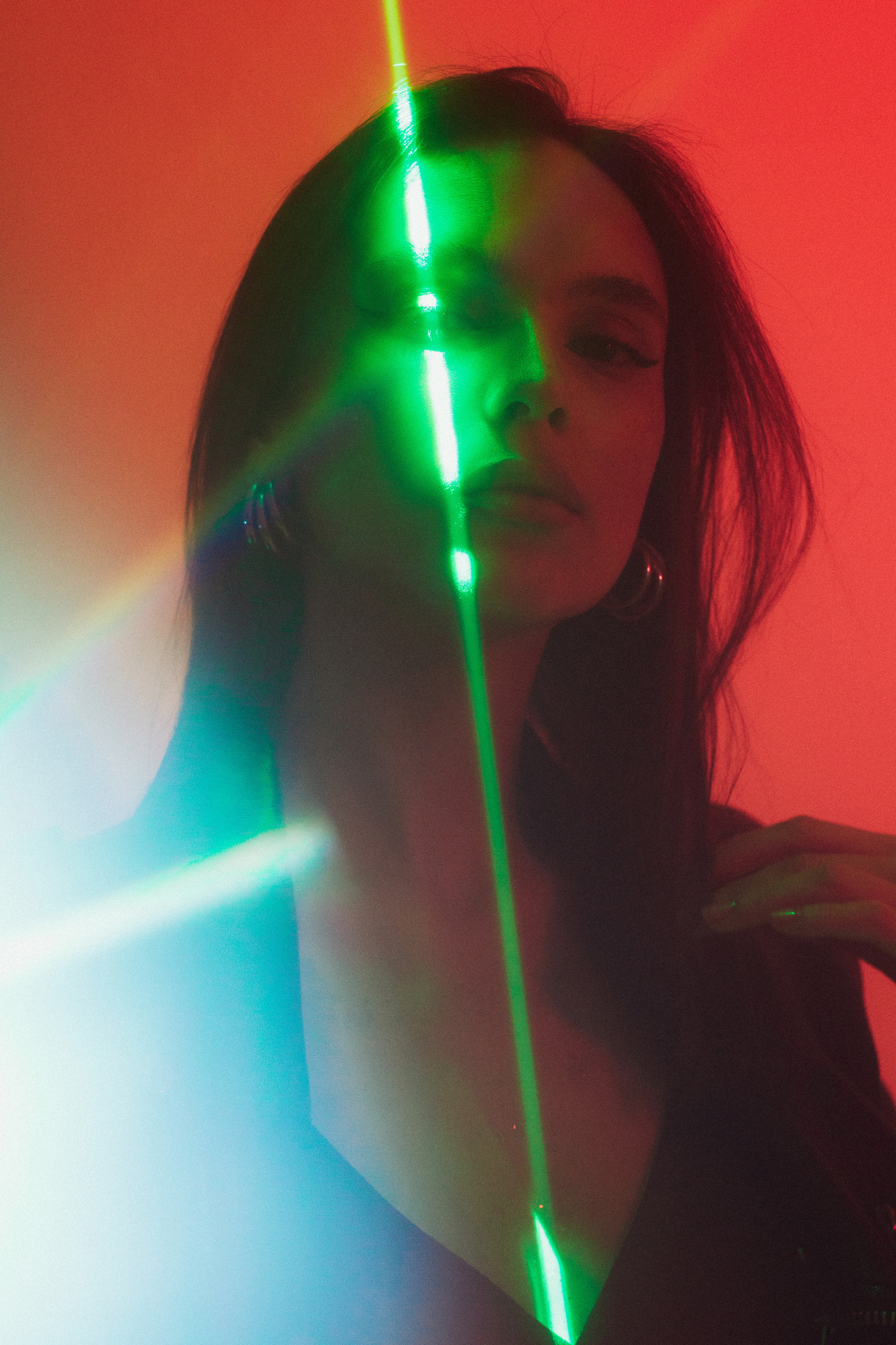 Фотосессия с лазером. Фотограф Андрей Соболев.