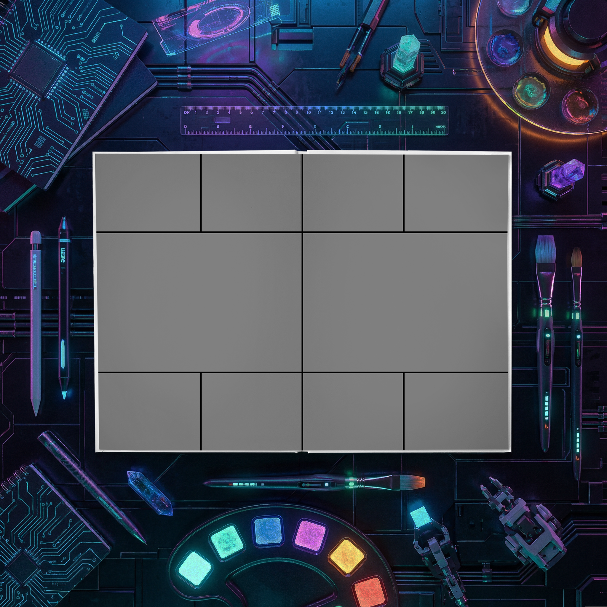 033 Cyberpunk. Дизайны, psd шаблоны школьных и выпускных альбомов и обложек