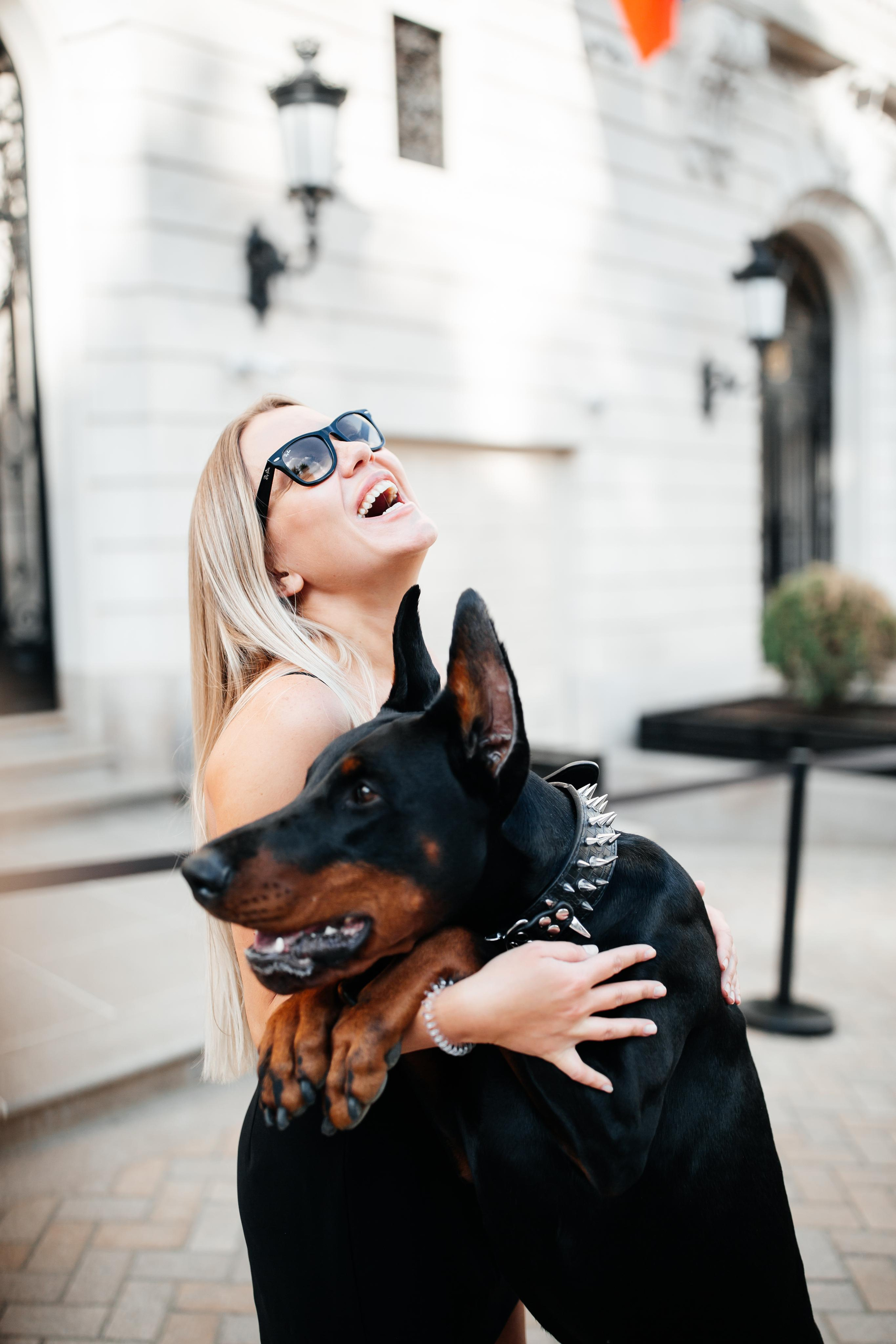 Фото дни с Доберманом. Свадебный фотограф в Москве и Твери