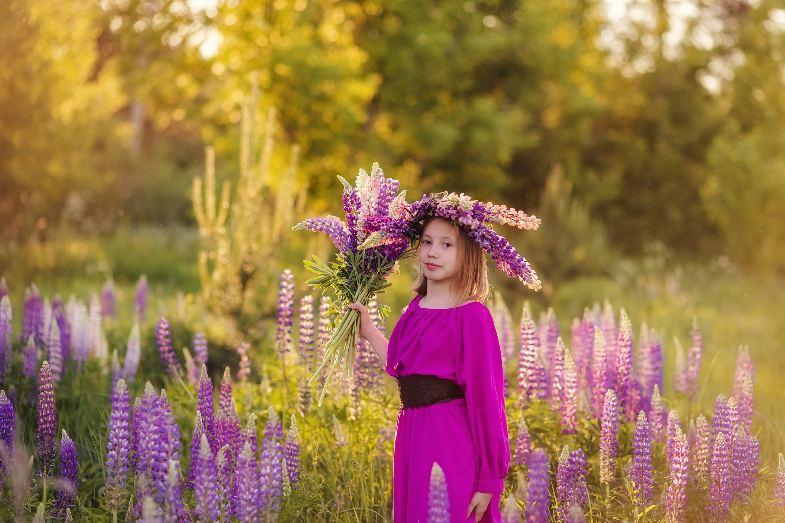 Фотосессия в люпинах. Галина Шарапова Детский и семейный фотограф Москва