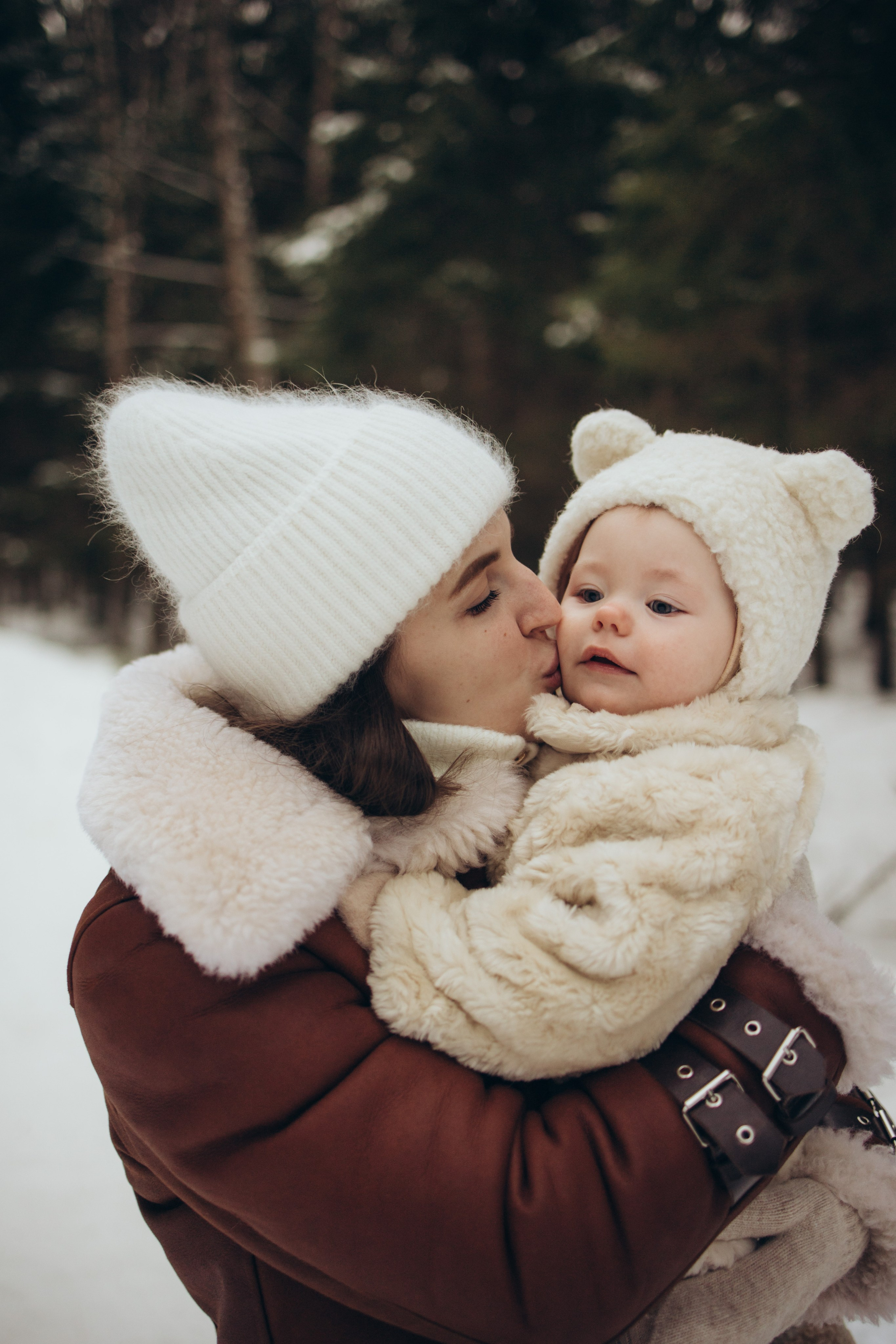 Снежный лес. Семейный фотограф в Москве Виктория Ястребинская