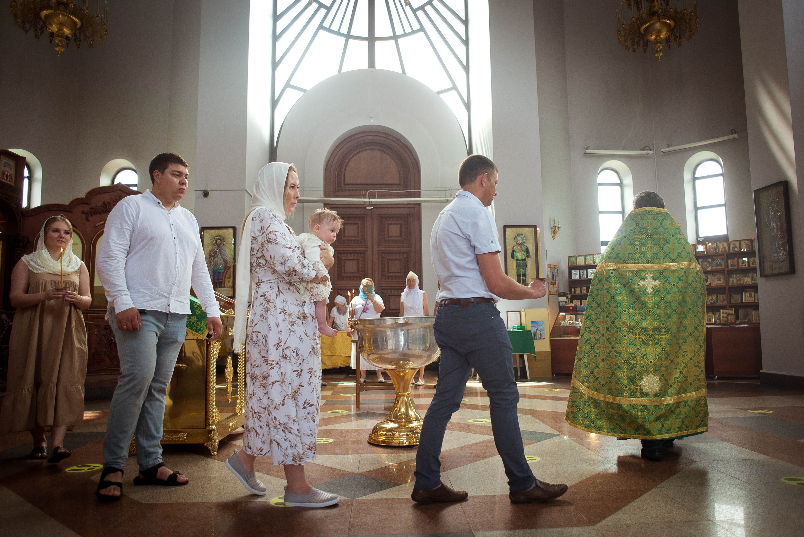 Крещение Варвары. Свадебный и семейный фотограф Яна Стражева. Волгоград, Москва
