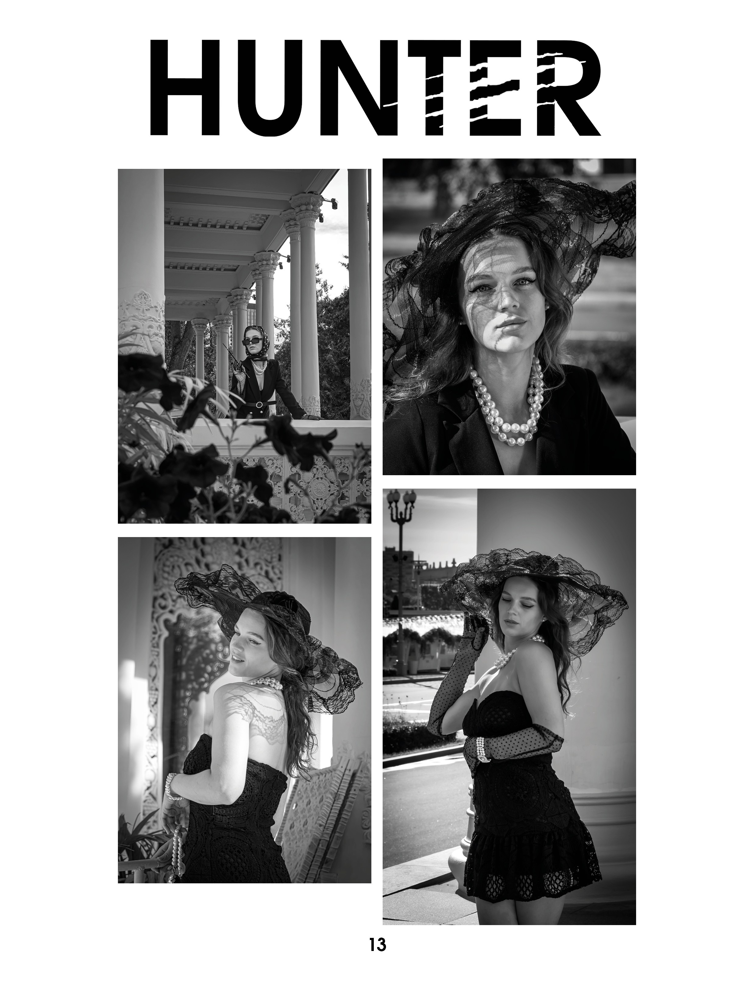 Коллаж чёрно-белых портретов для журнала HUNTER • фотограф Карасёва Елена