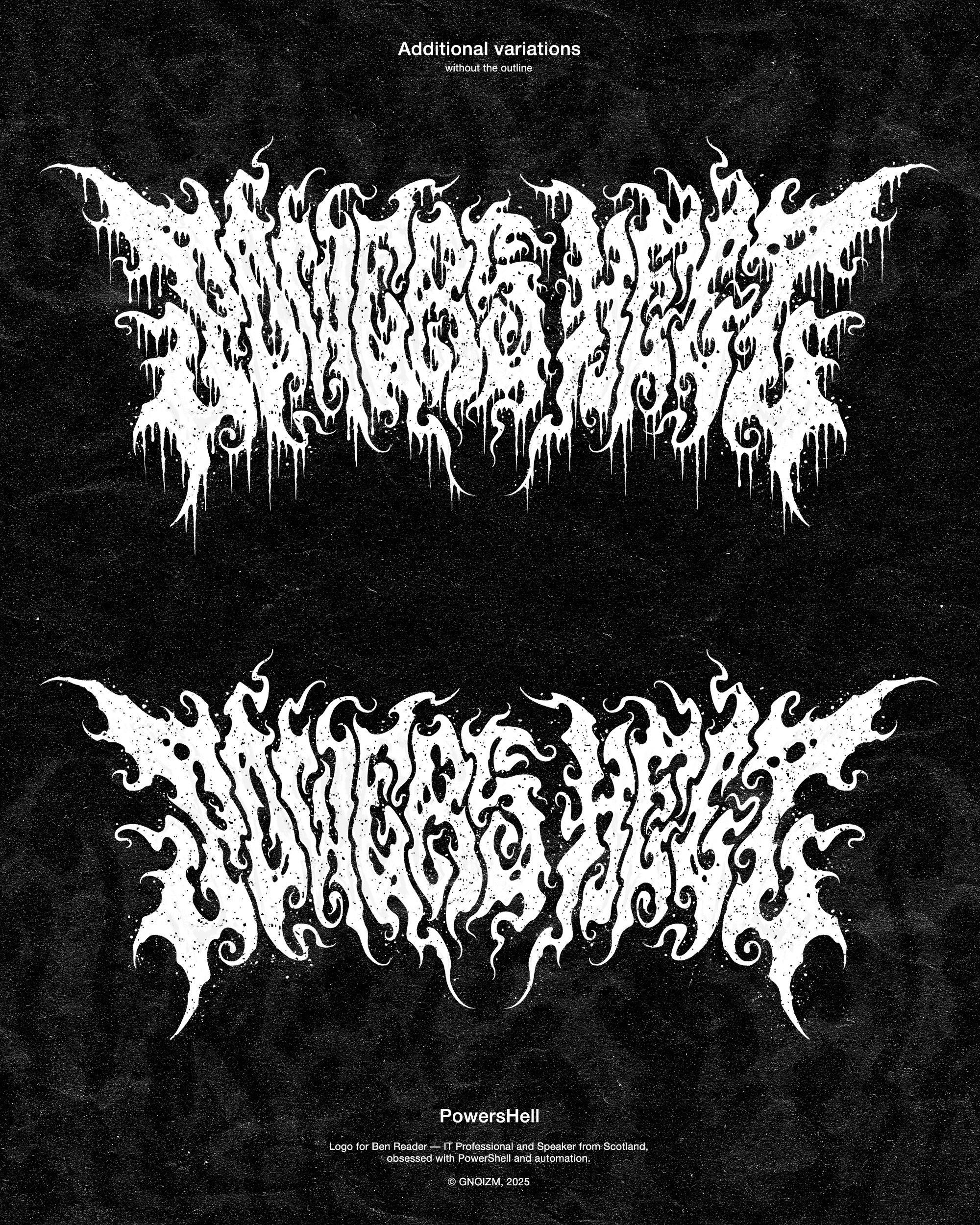 Powers Hell. GNOIZM | Metal Logos & Dark Lettering
