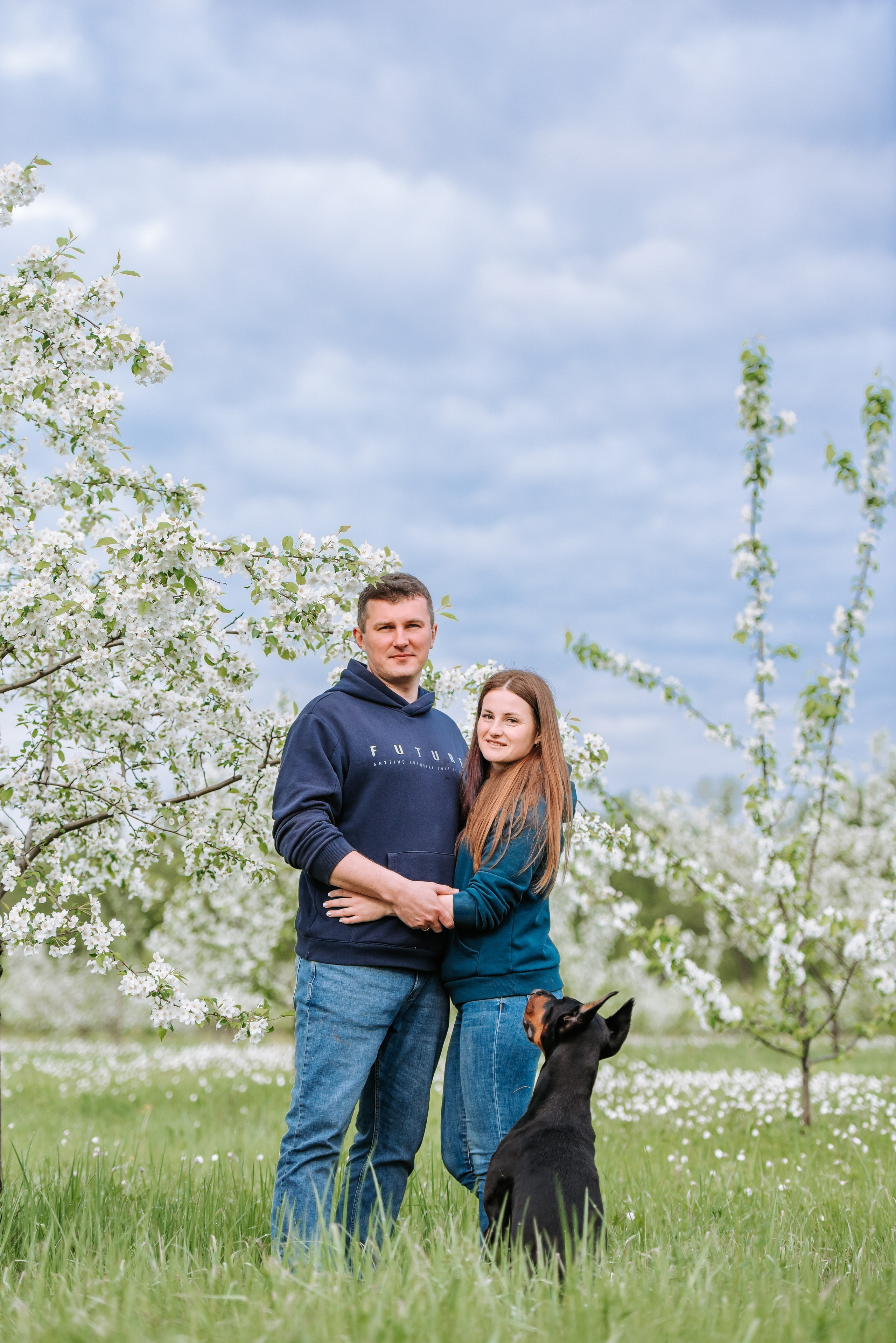 Цветение с доберманами. Фотограф Диана Оленина Красноярск / Братск